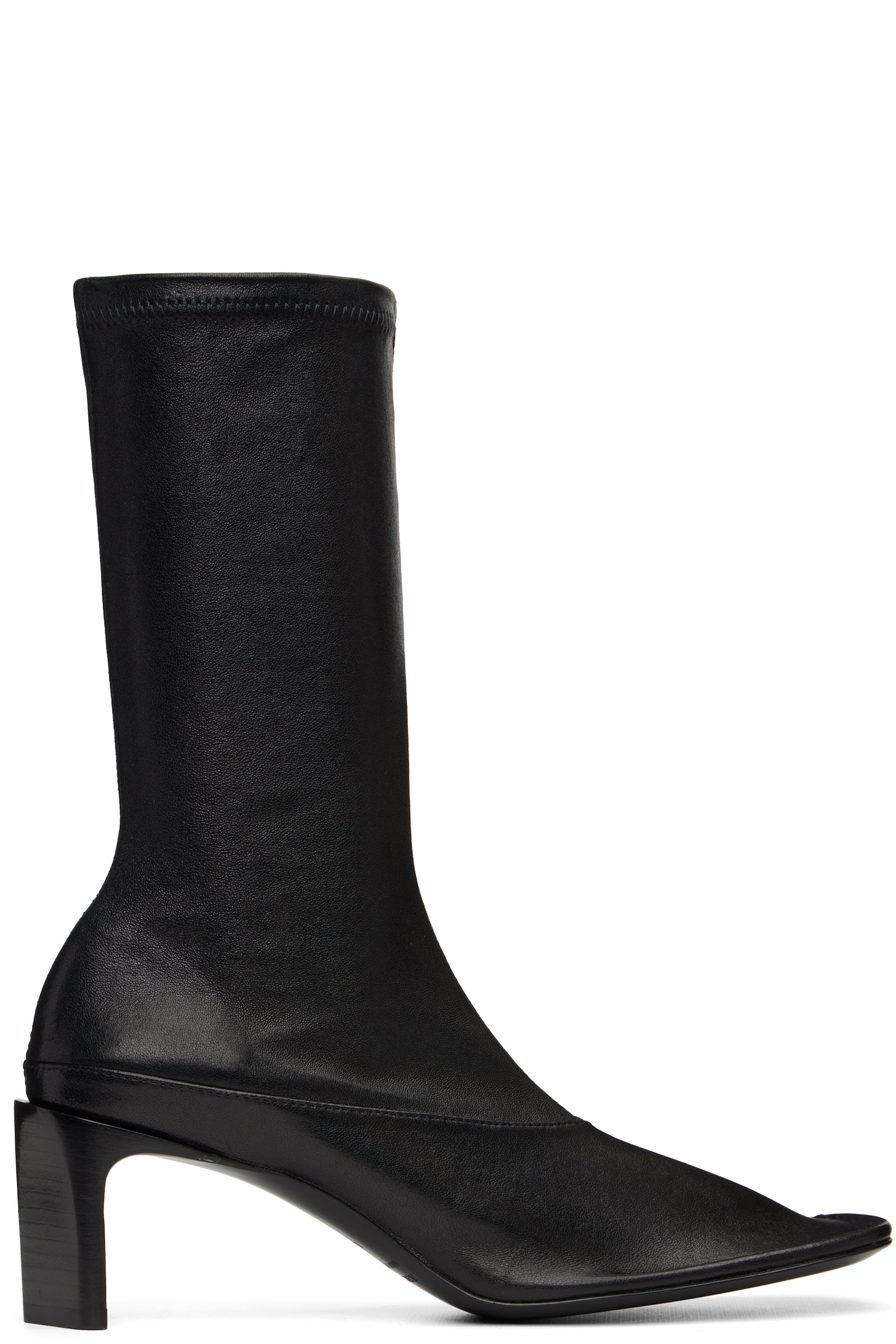 Jil Sander - Bottes hauteur mi-mollet noires