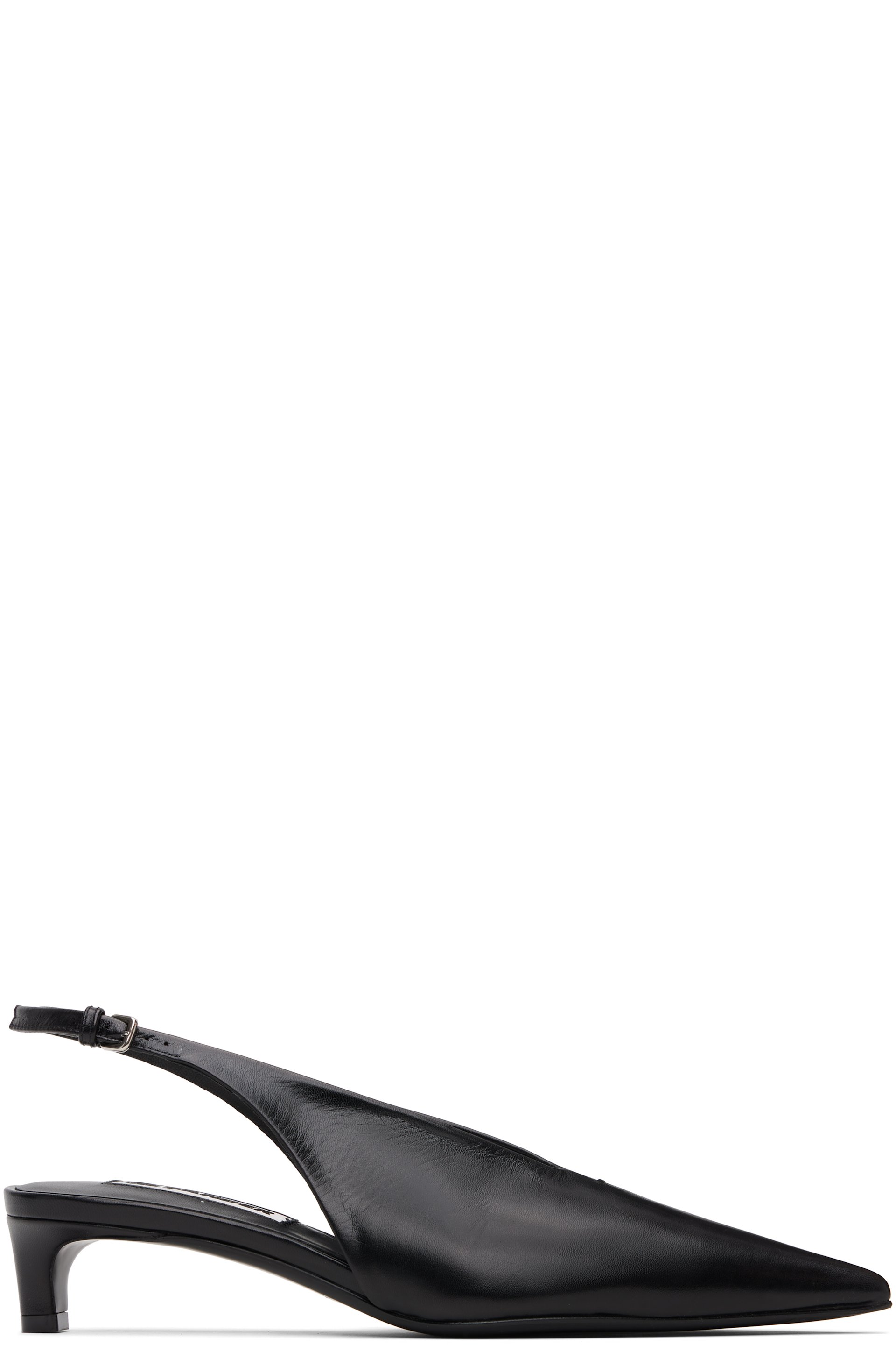 Jil Sander - Chaussures à talon noires à bride arrière