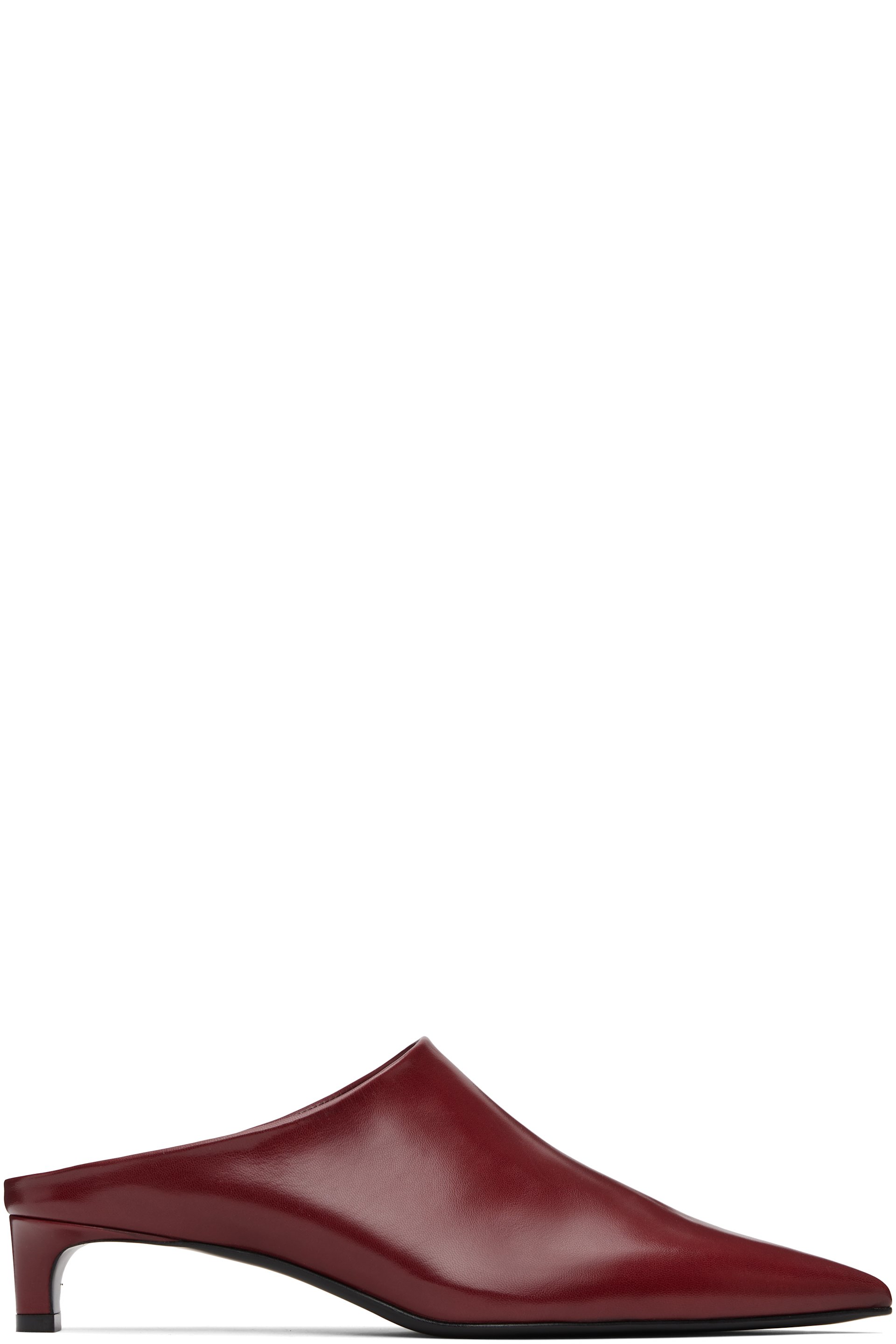Jil Sander - Chaussures à talon de style mule rouges à bout pointu