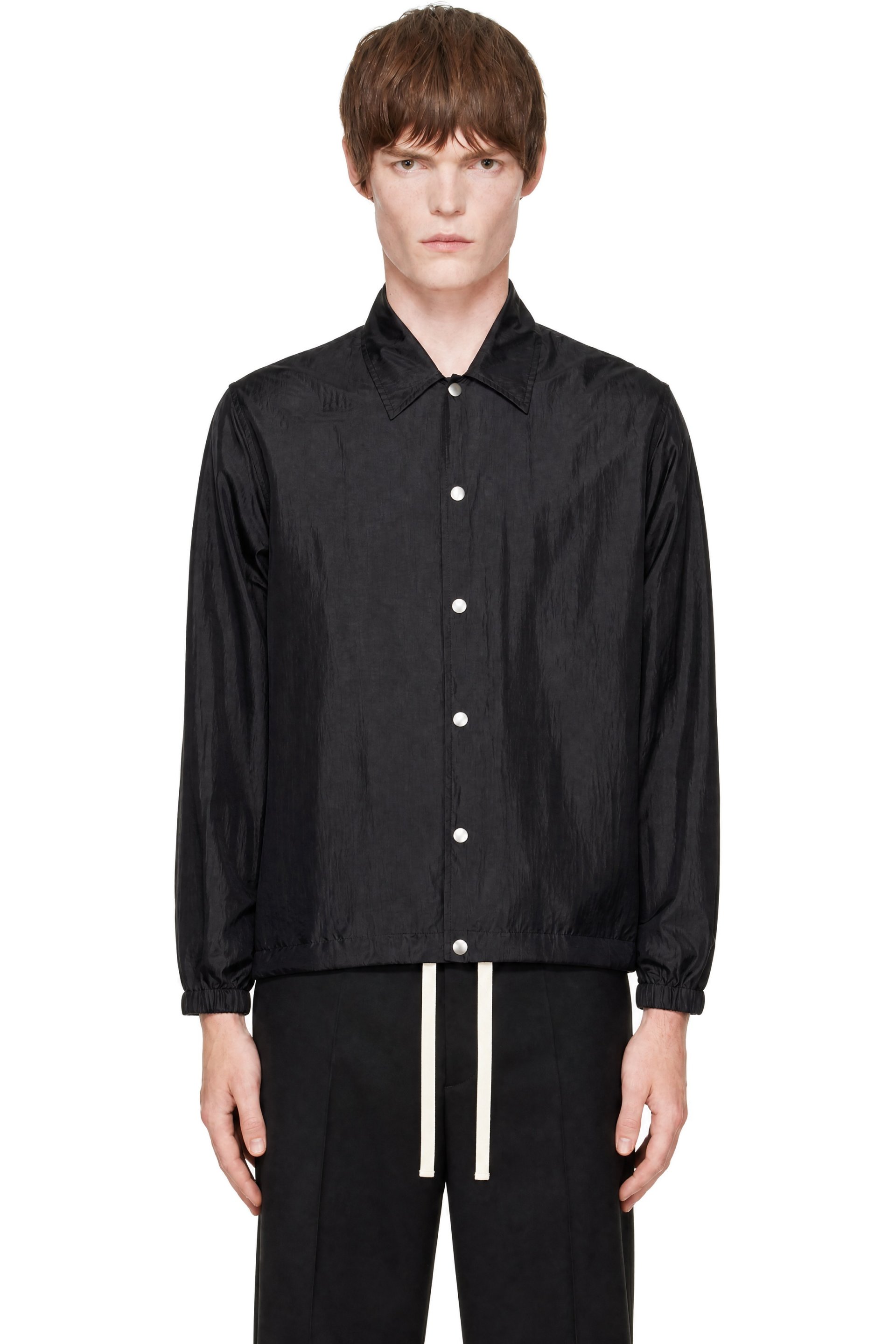 Jil Sander - Black Sportswear 010 Silk Coach Jacket