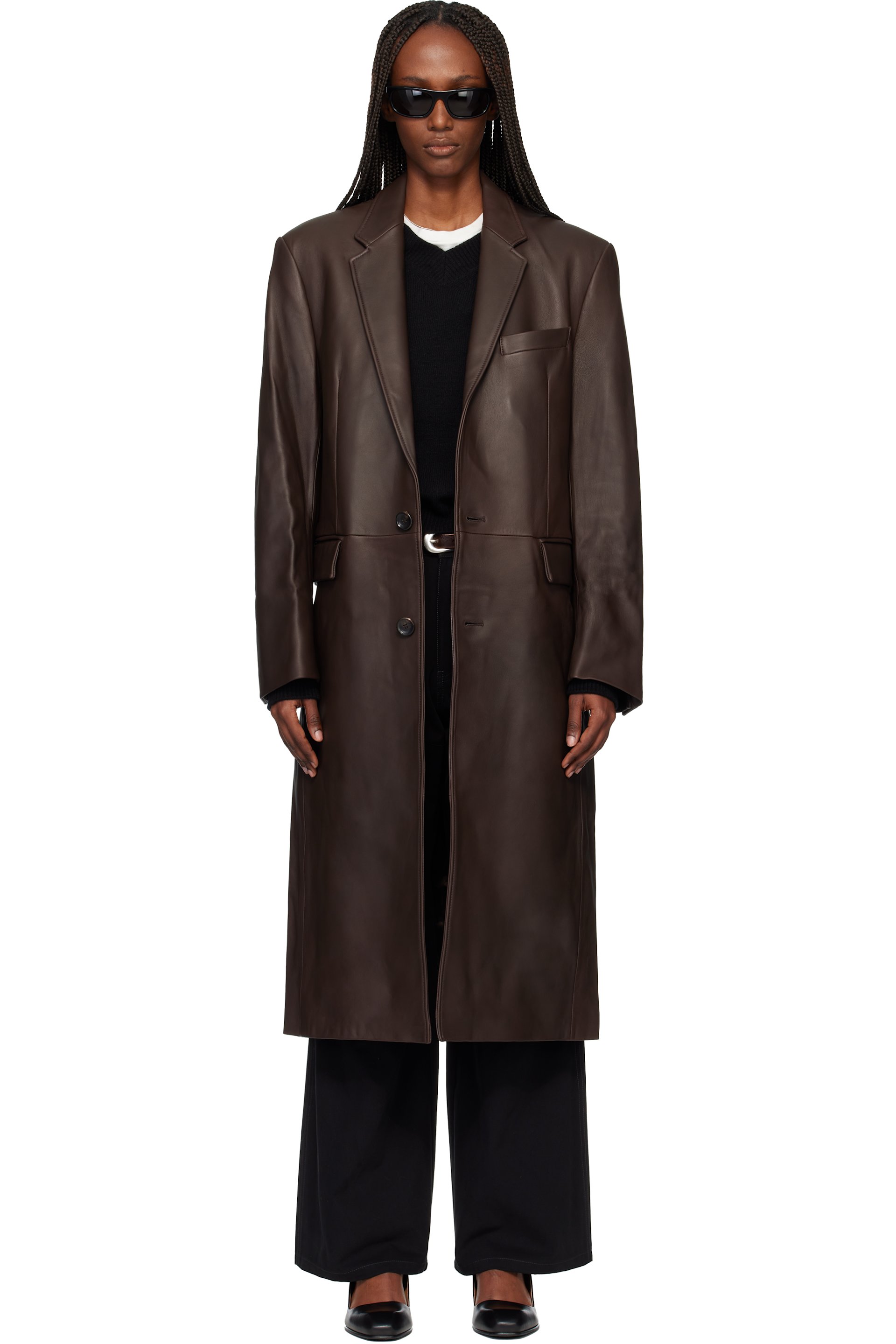 TONYWACK - Brown Naked Single Lamb Leather Coat