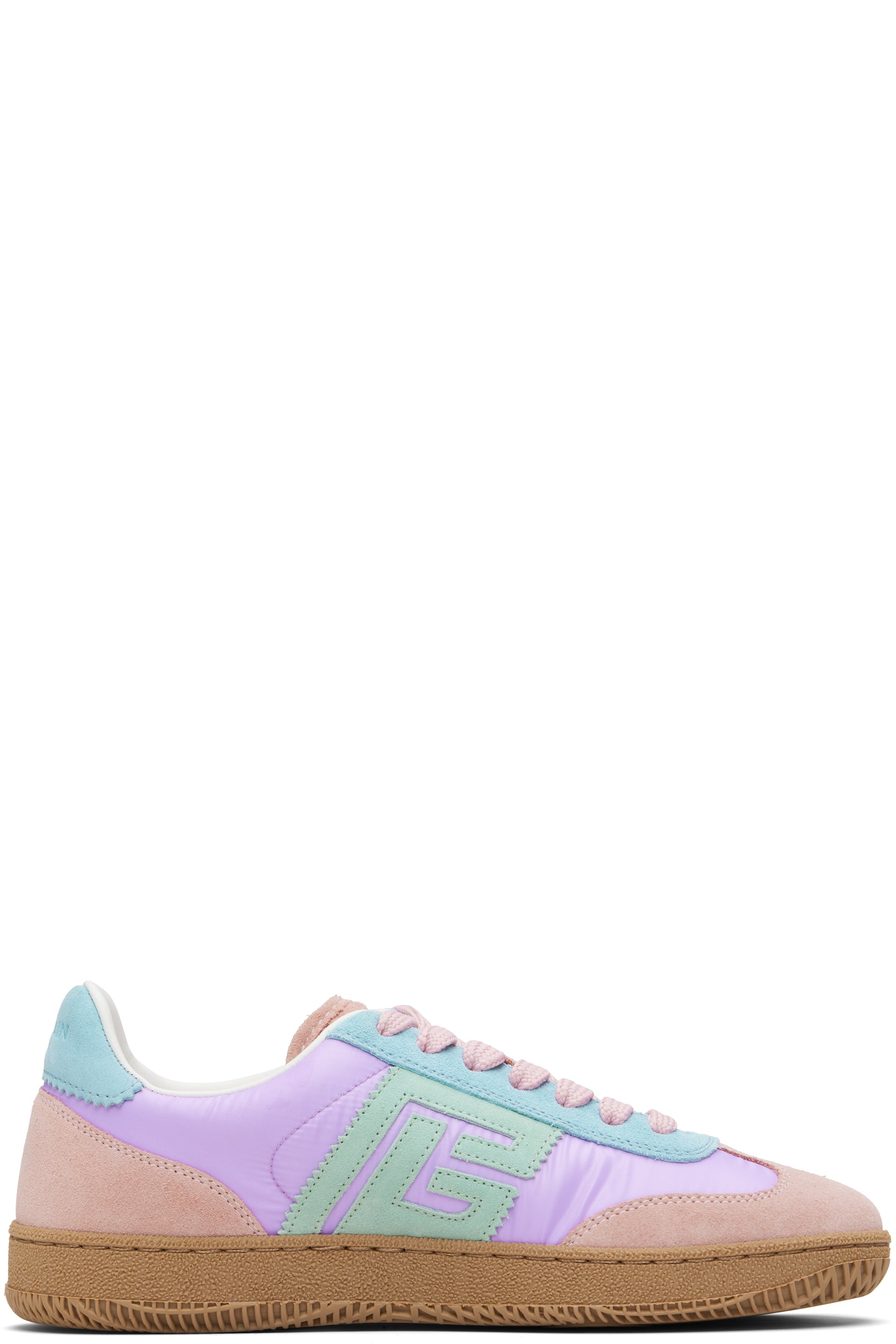 BALMAIN - Multicolor Swan Suede & Nylon Sneakers