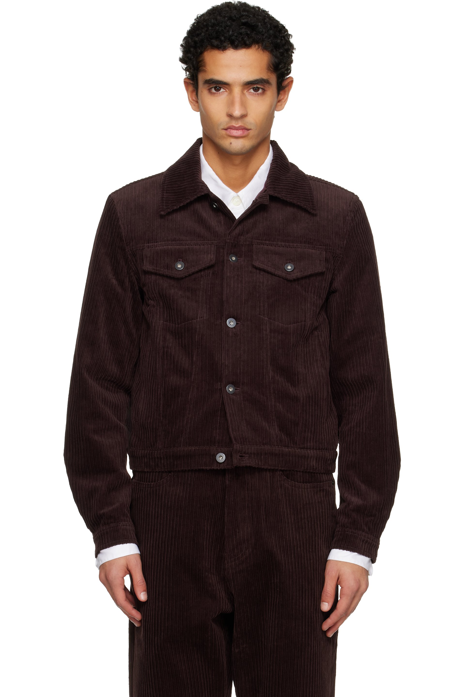 TONYWACK - Burgundy Corduroy Trucker Jacket