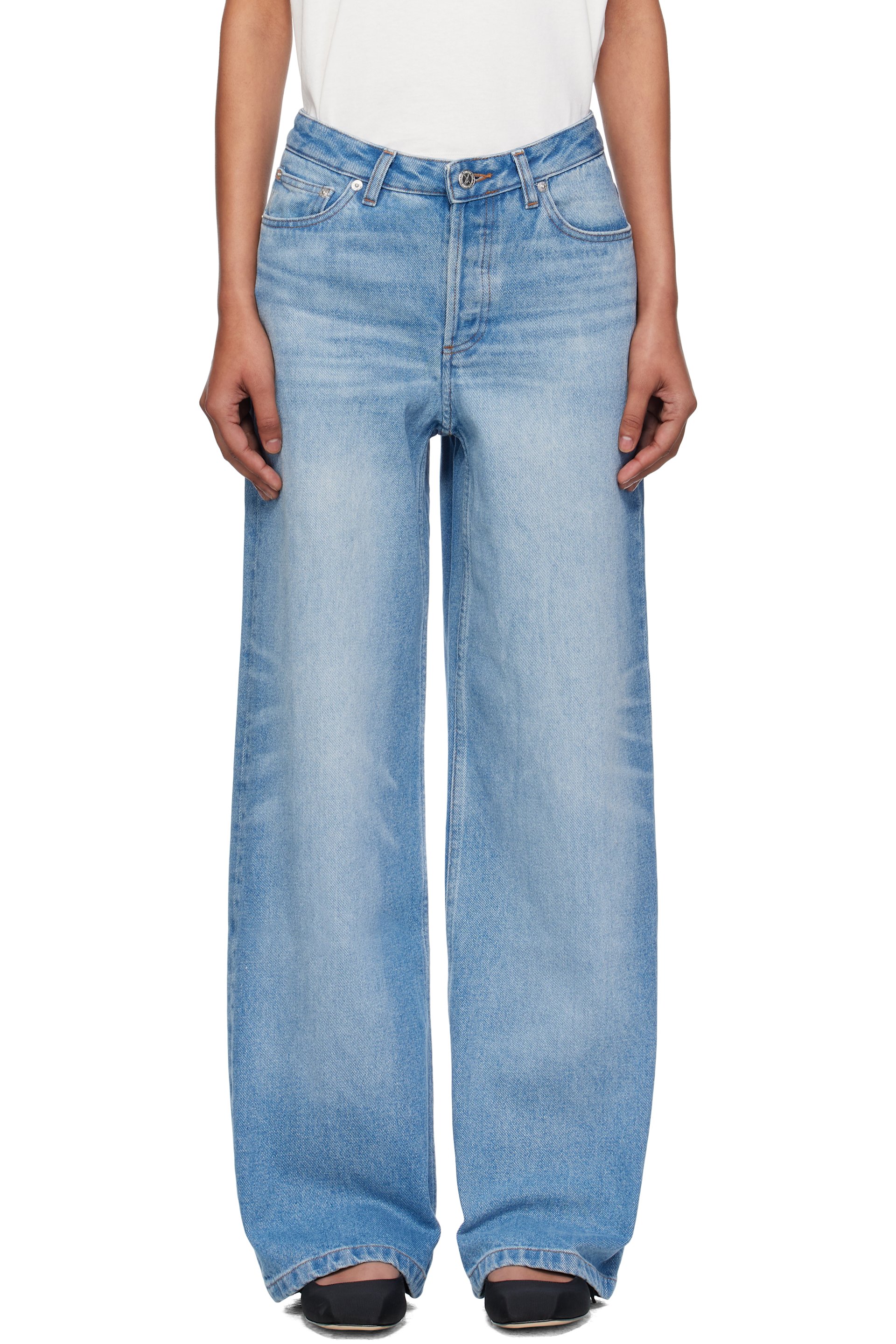 A.P.C.: Blue Elisabeth Jeans | SSENSE