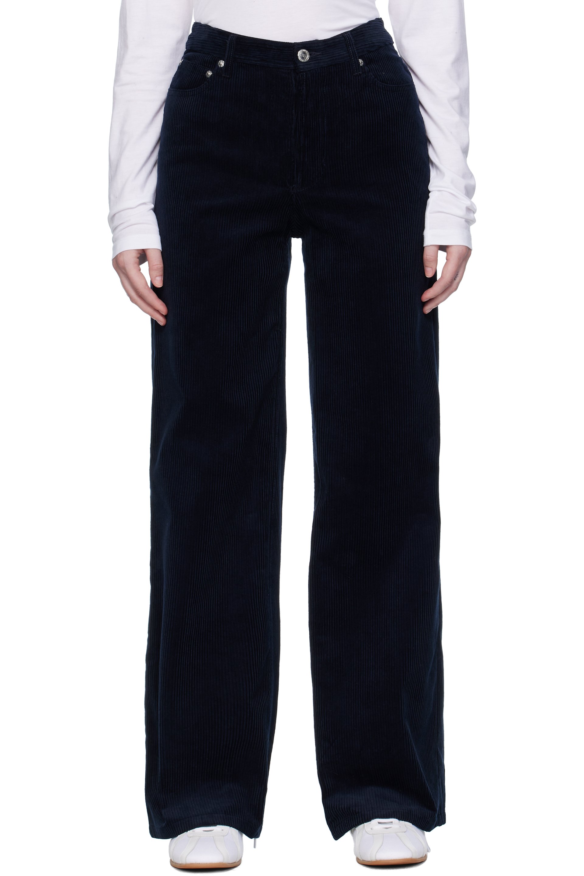A.P.C. - Pantalon Elizabeth bleu marine