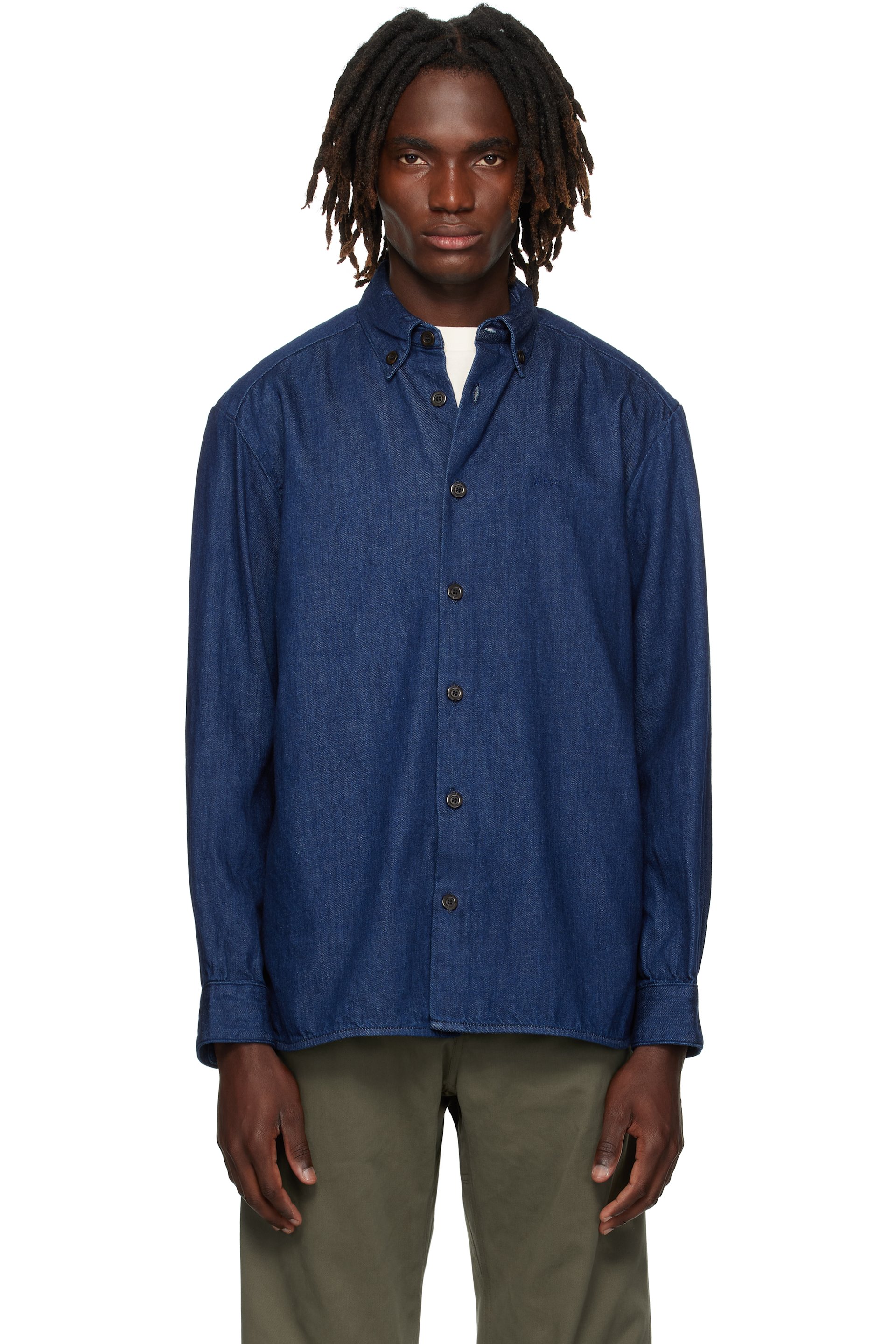 A.P.C. - Navy Mathias Denim Shirt