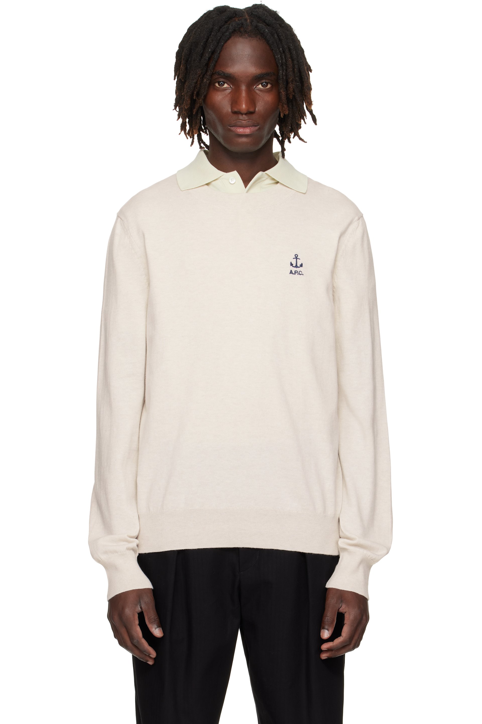 A.P.C. - Pull Gabin blanc cassé