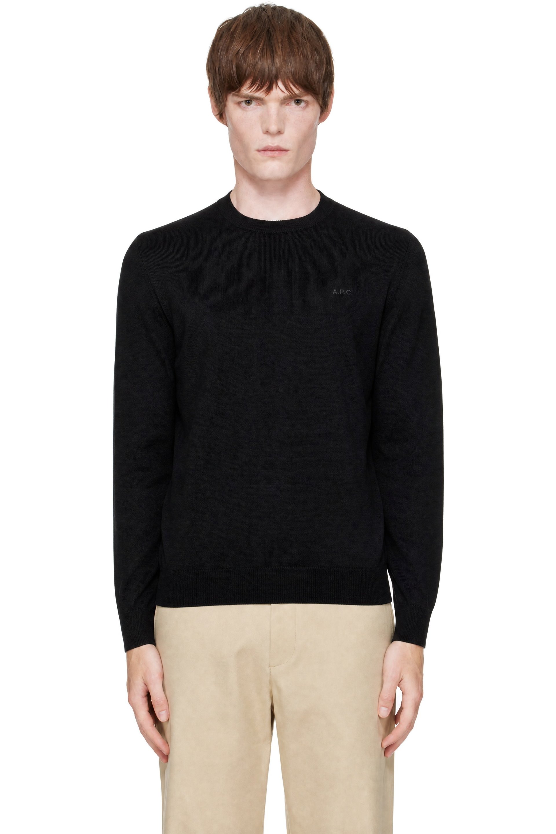 A.P.C. - Black Matt Logo Sweater