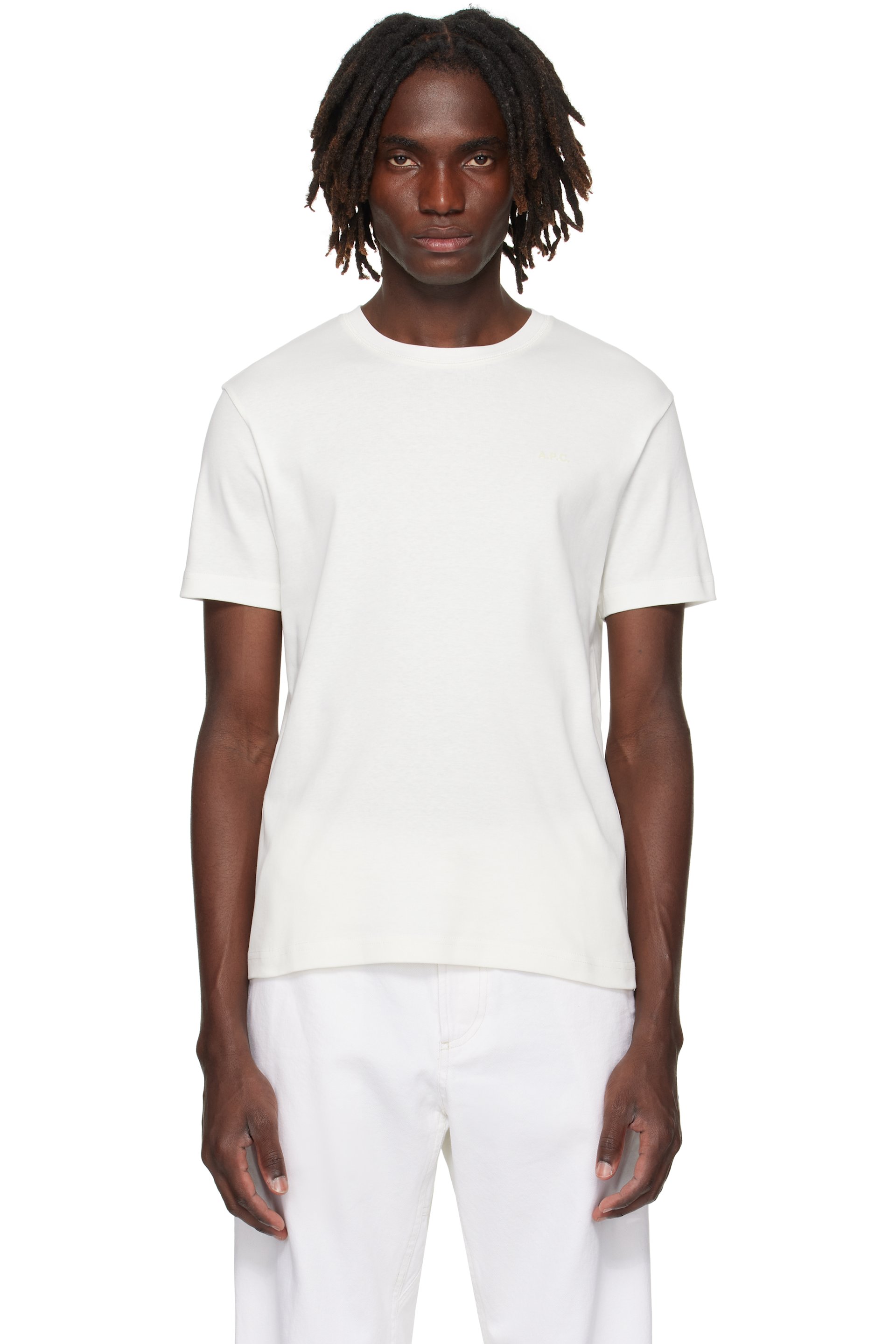 A.P.C. - T-shirt Lewis blanc cassé