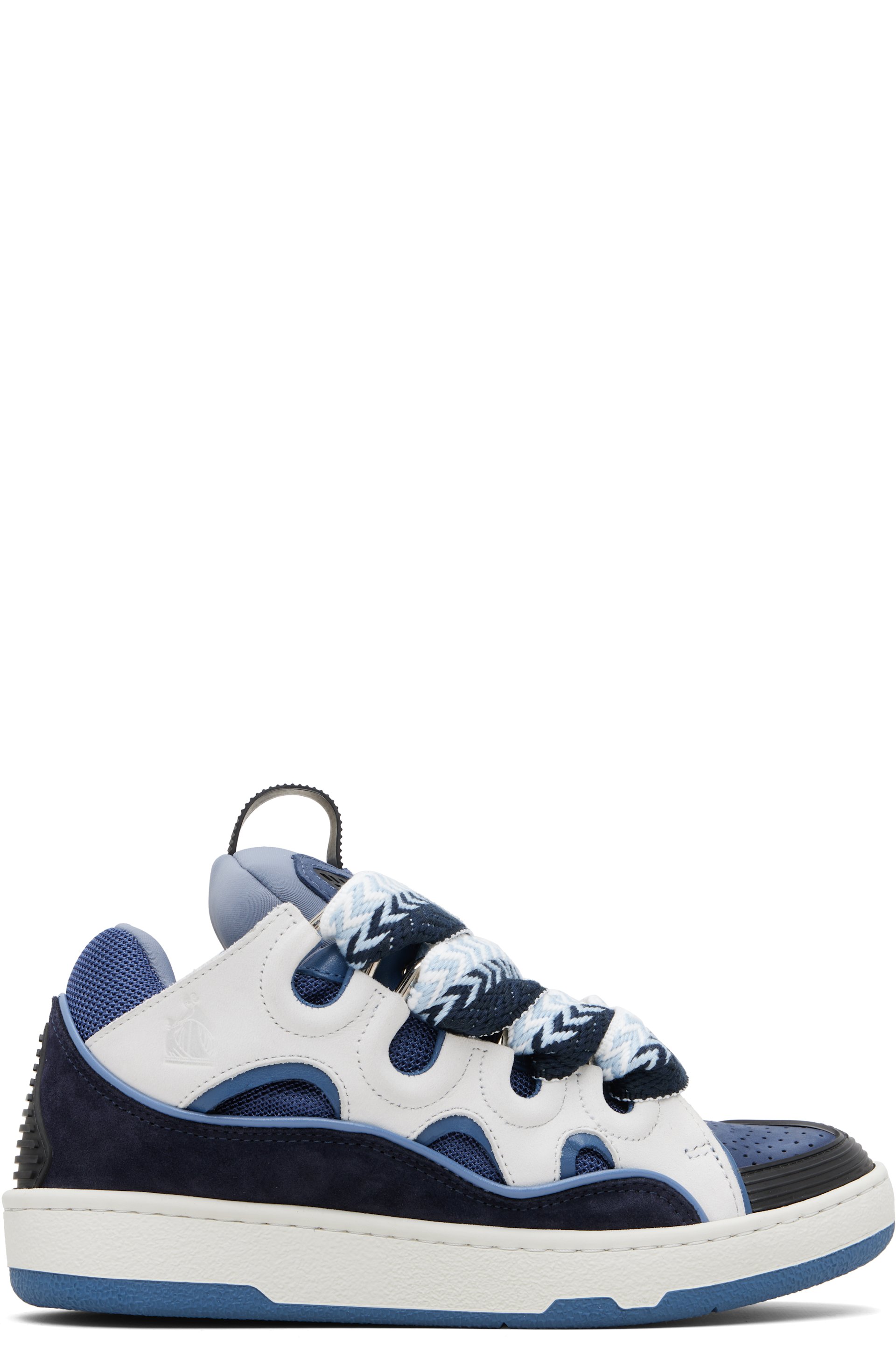 Lanvin - Blue Curb Leather Sneakers