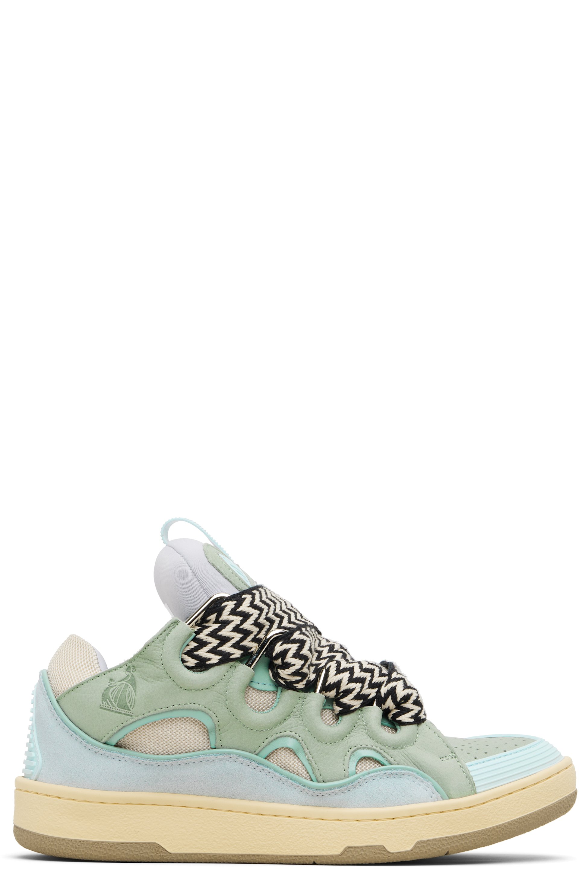 Lanvin - Blue Leather Curb Sneakers