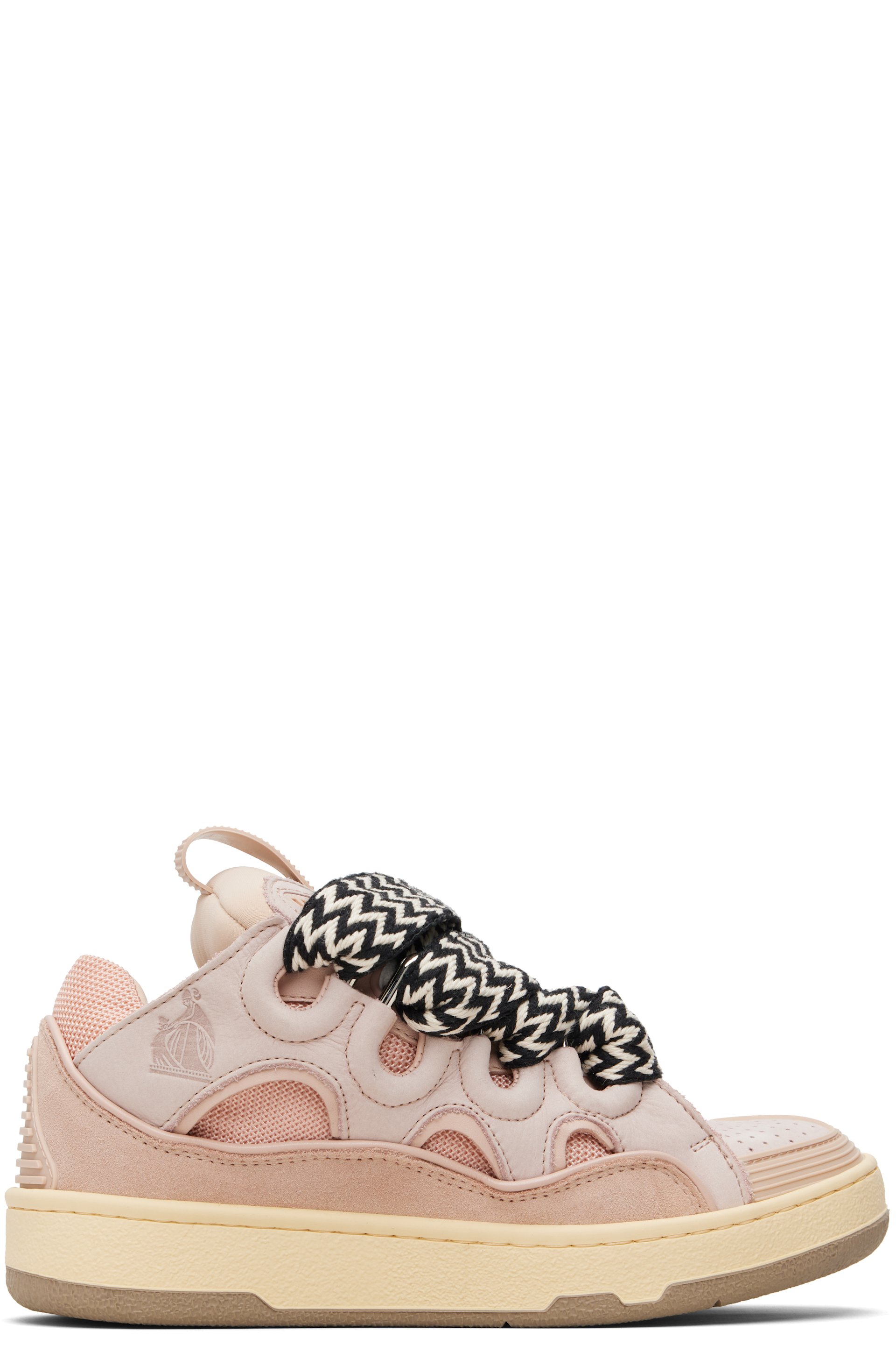 Lanvin - Pink Leather Curb Sneakers