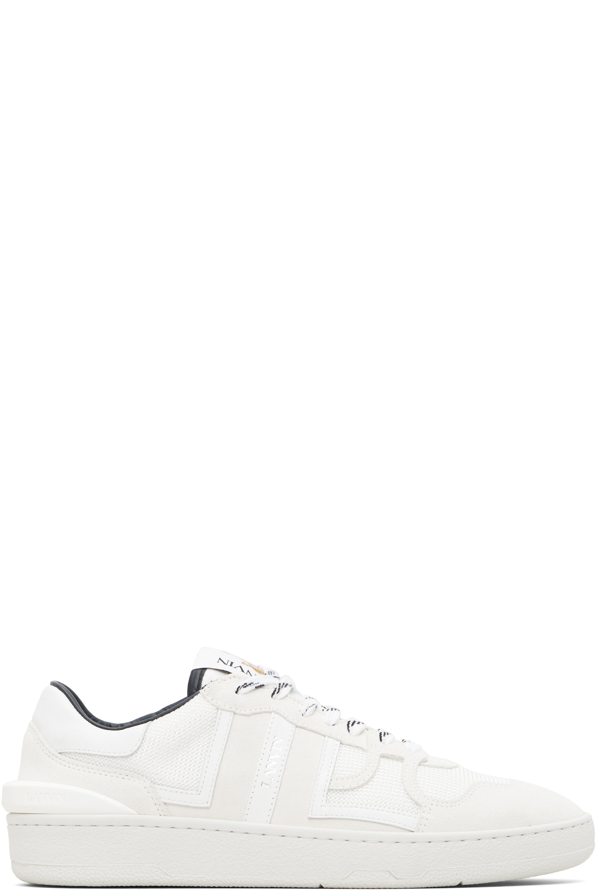 Lanvin - Beige & Off-White Clay Mesh Sneakers