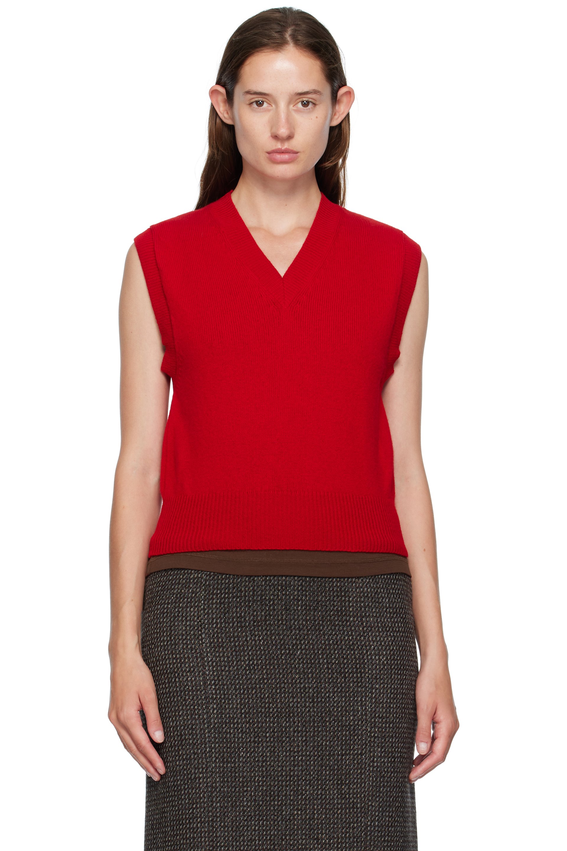 &Daughter - Red Athea Vest