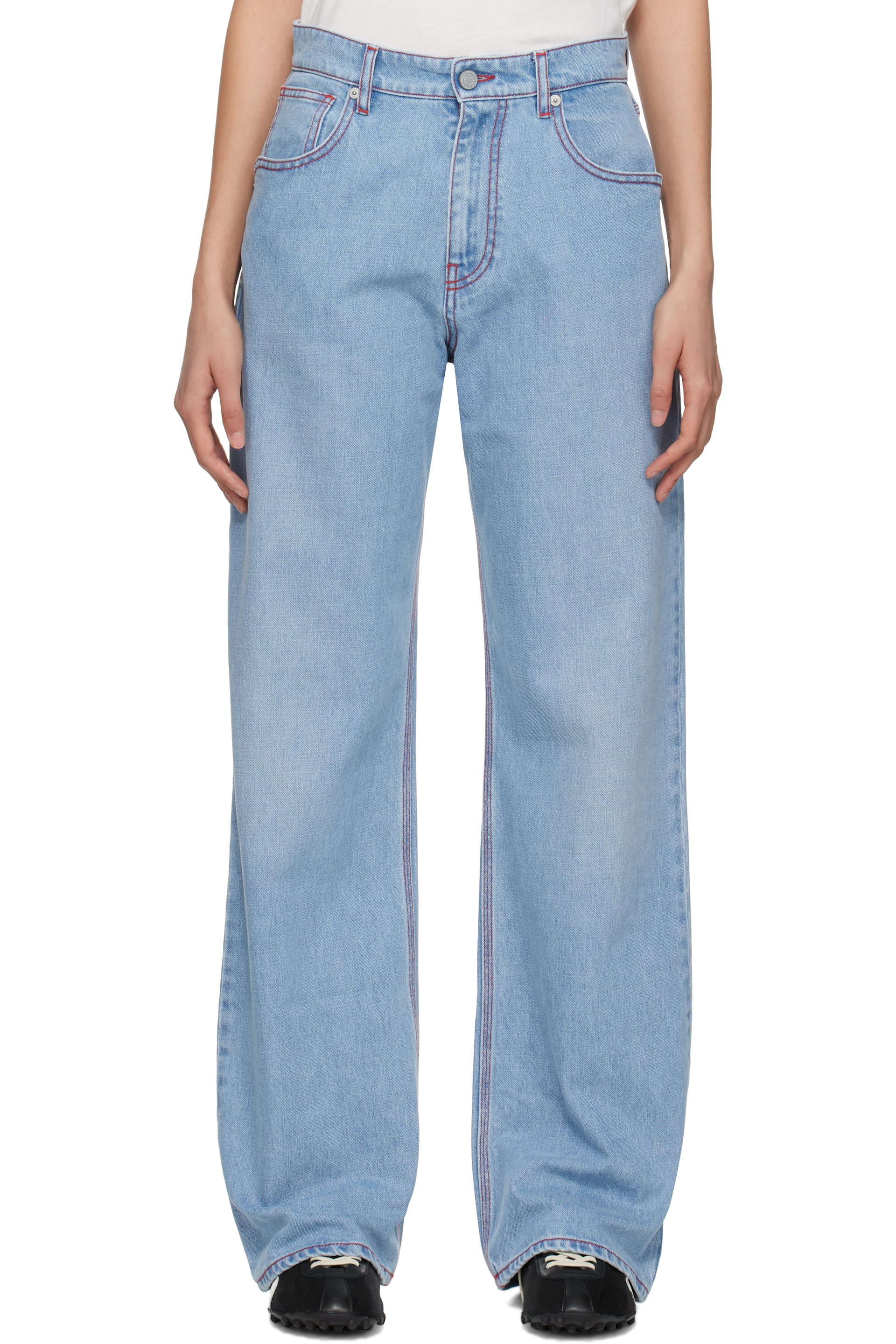 ERL - Jean droit Venice bleu