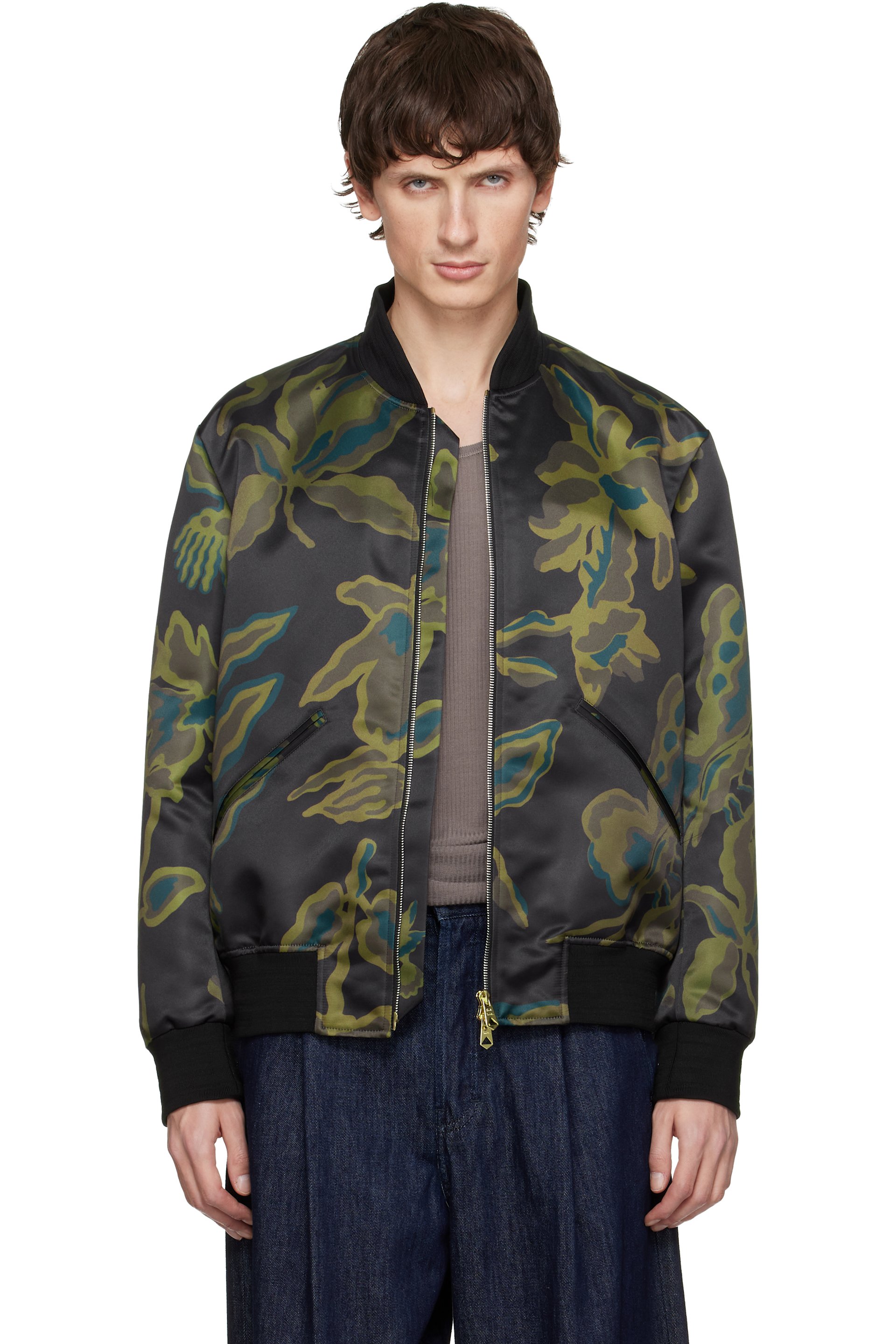 Paul Smith - Brown Bohemia Print Bomber Jacket