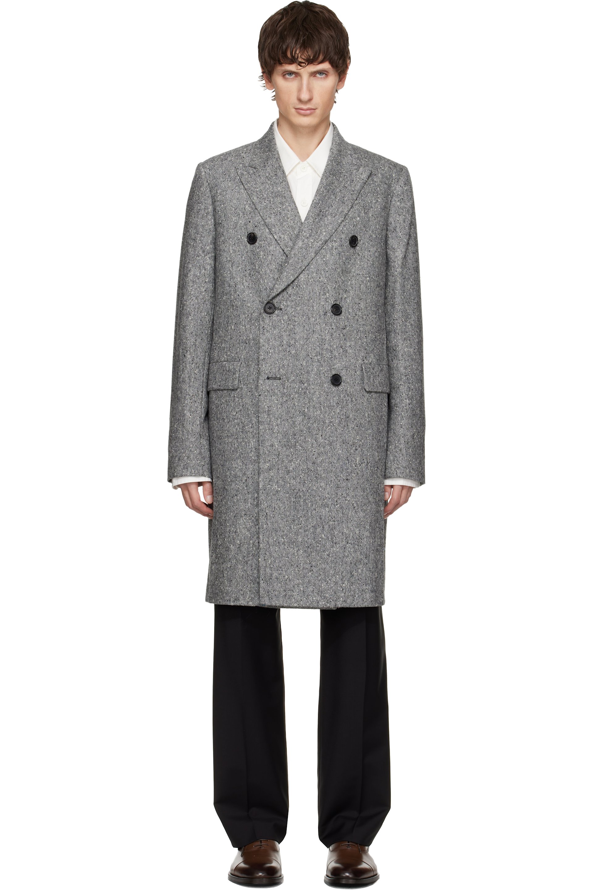 Paul Smith - Gray Double Breasted Over Coat