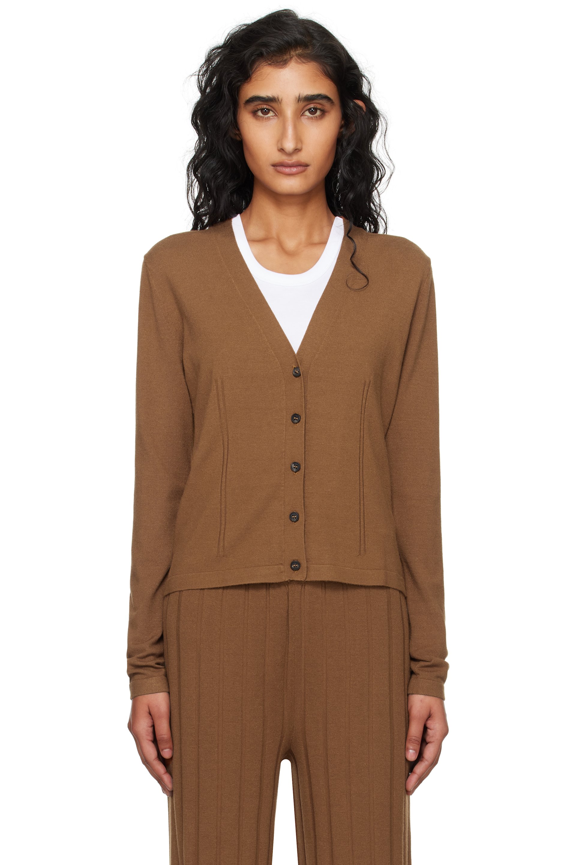 MM by Max Mara - Cardigan Aerosi brun
