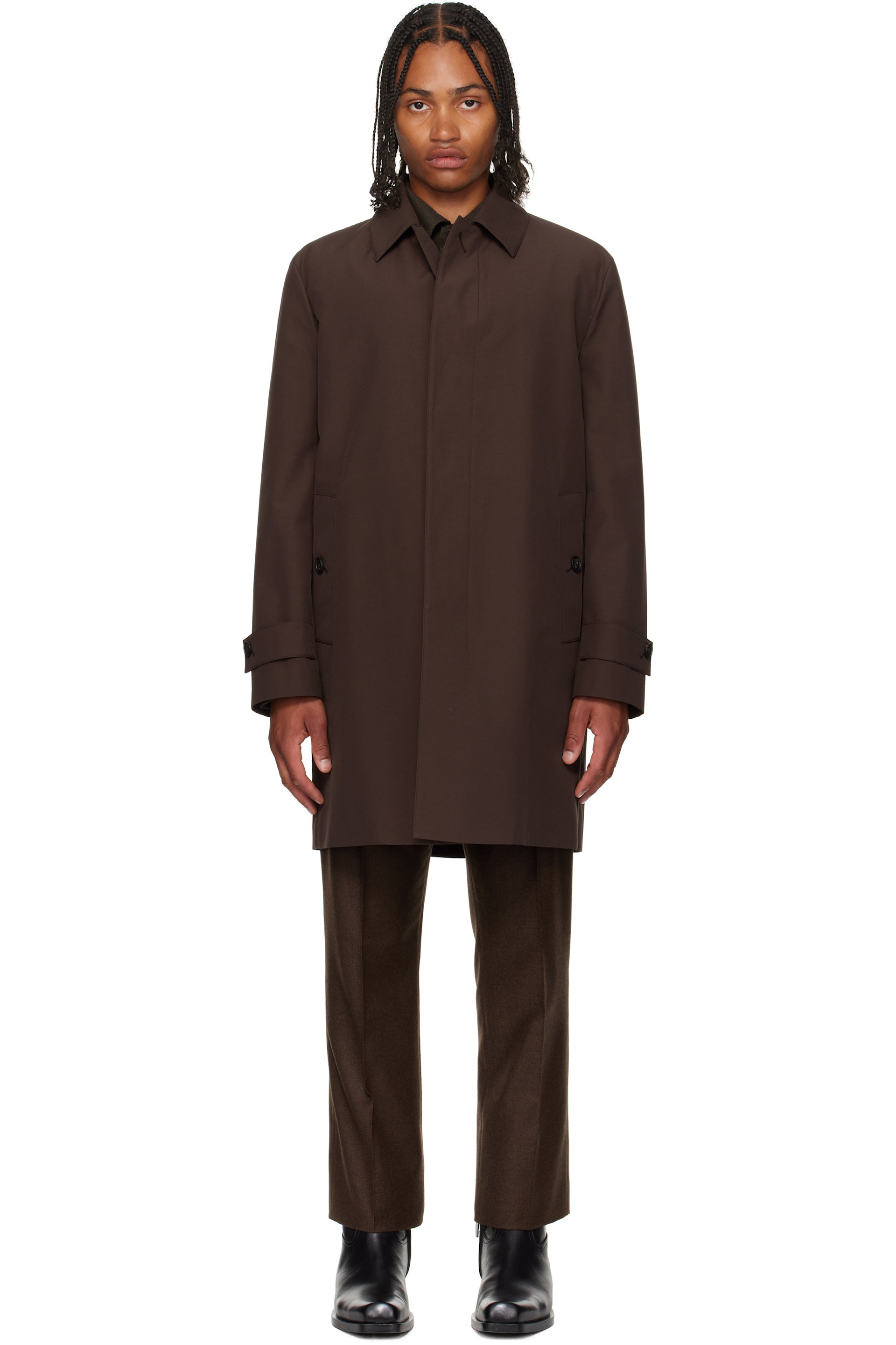 Ferragamo - Brown Trench Car Coat