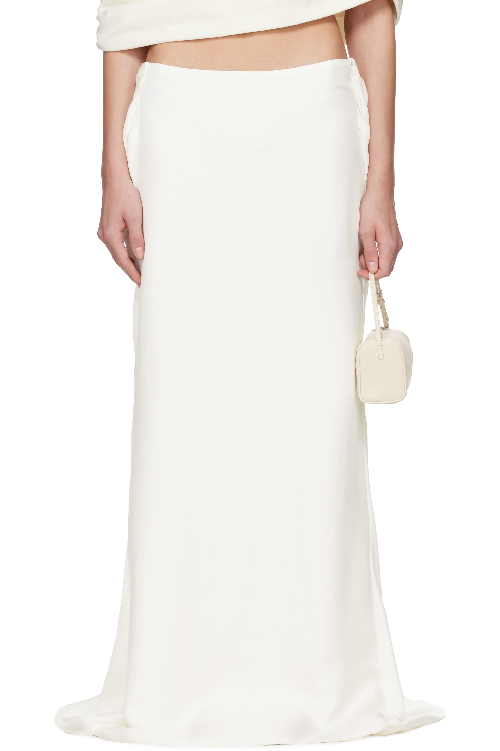 COLLEEN ALLEN - Jupe longue en soie à tournure exclusive à SSENSE - Mariage