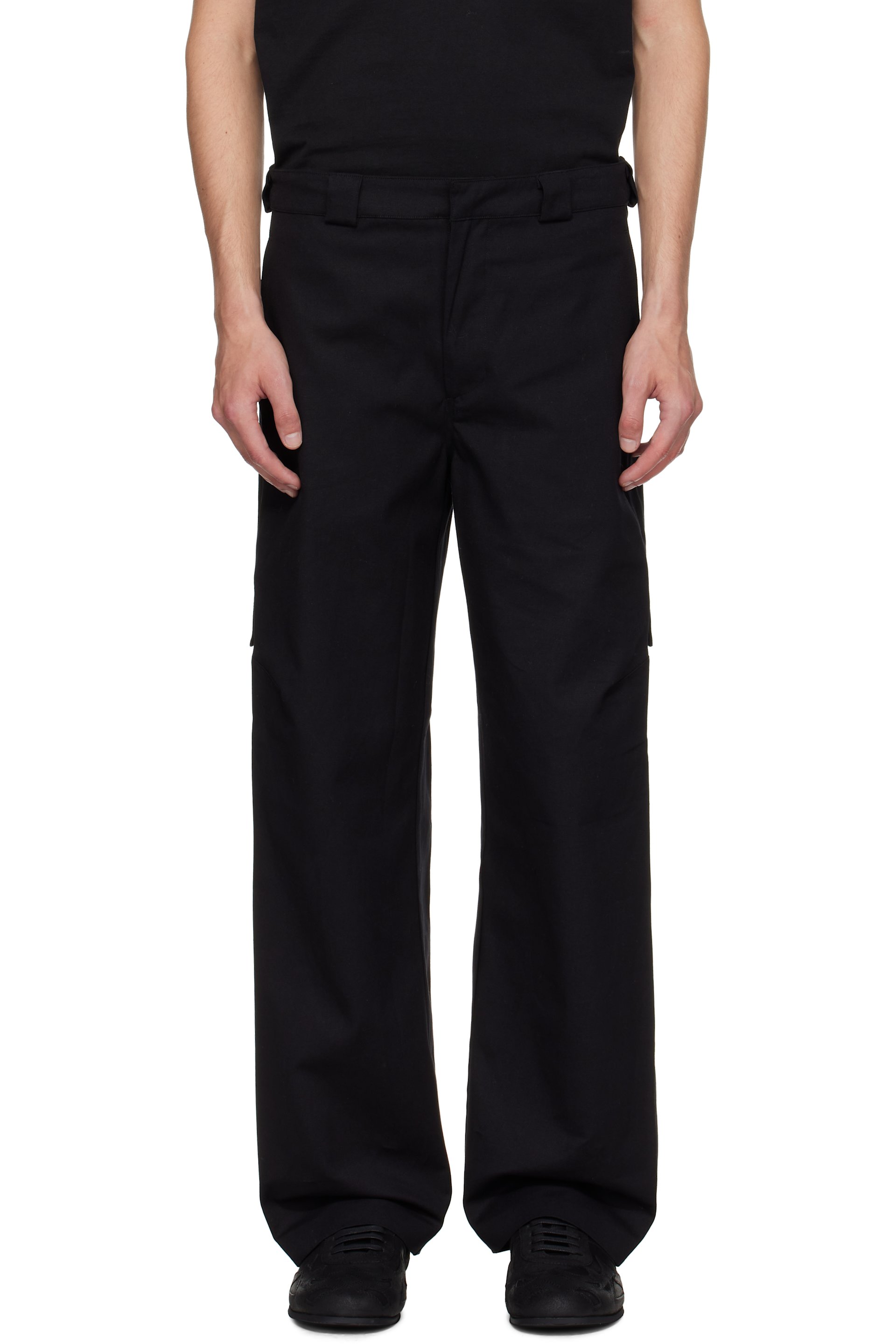 J EONGL I - Black Heavyweight Cargo Pants