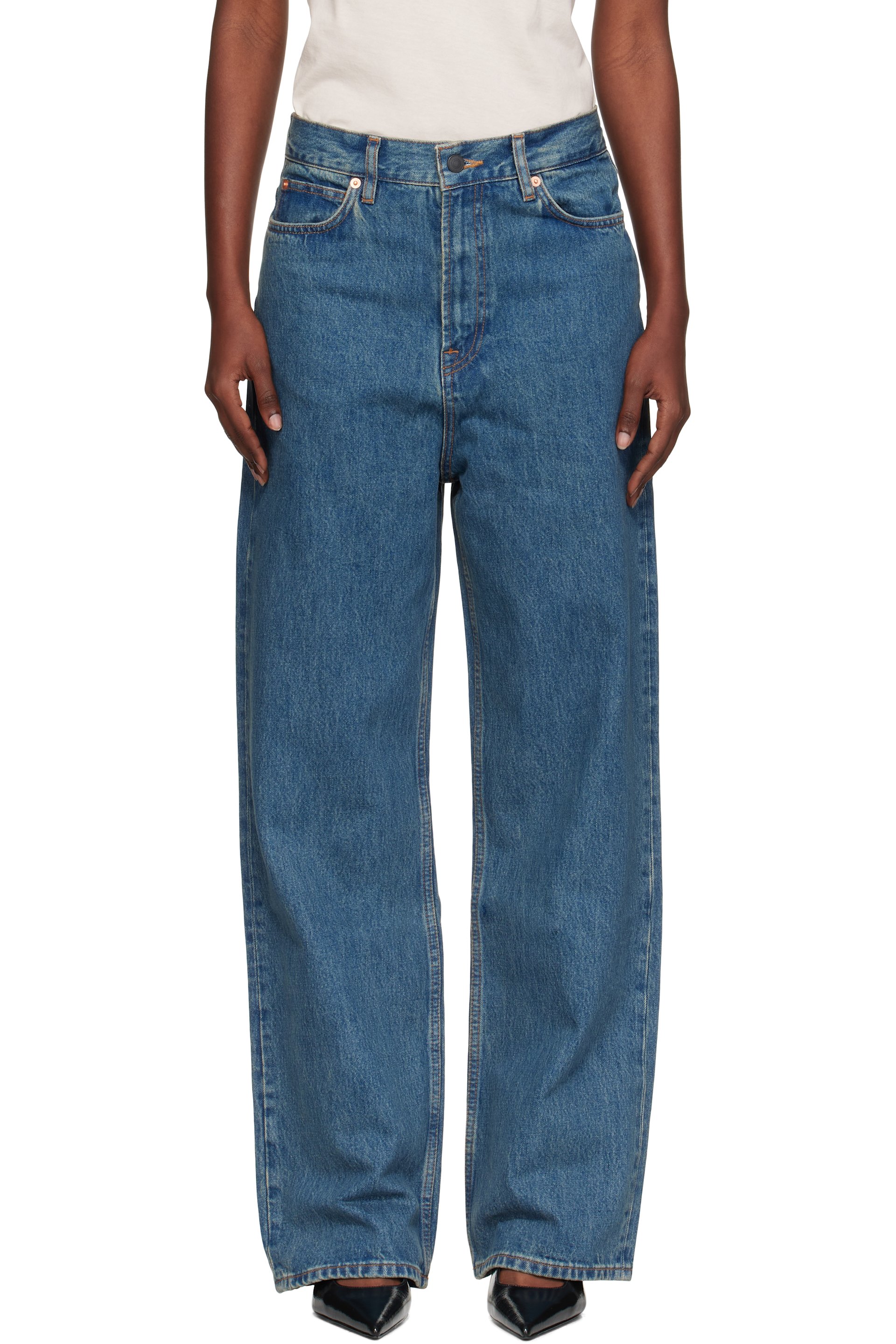 WARDROBE.NYC - Jean bleu à taille basse