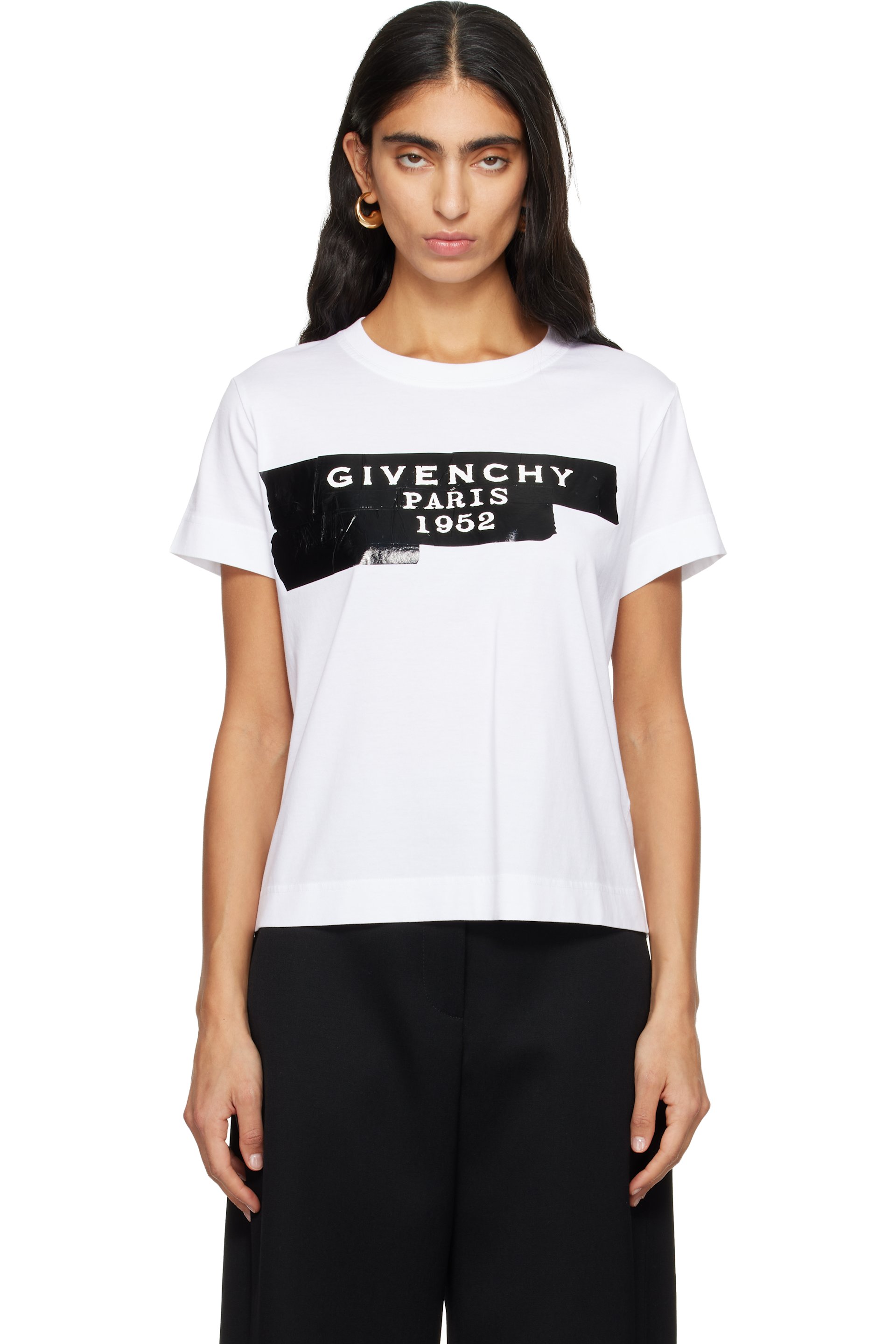 Givenchy - 白色 Givenchy Tape Print T 恤