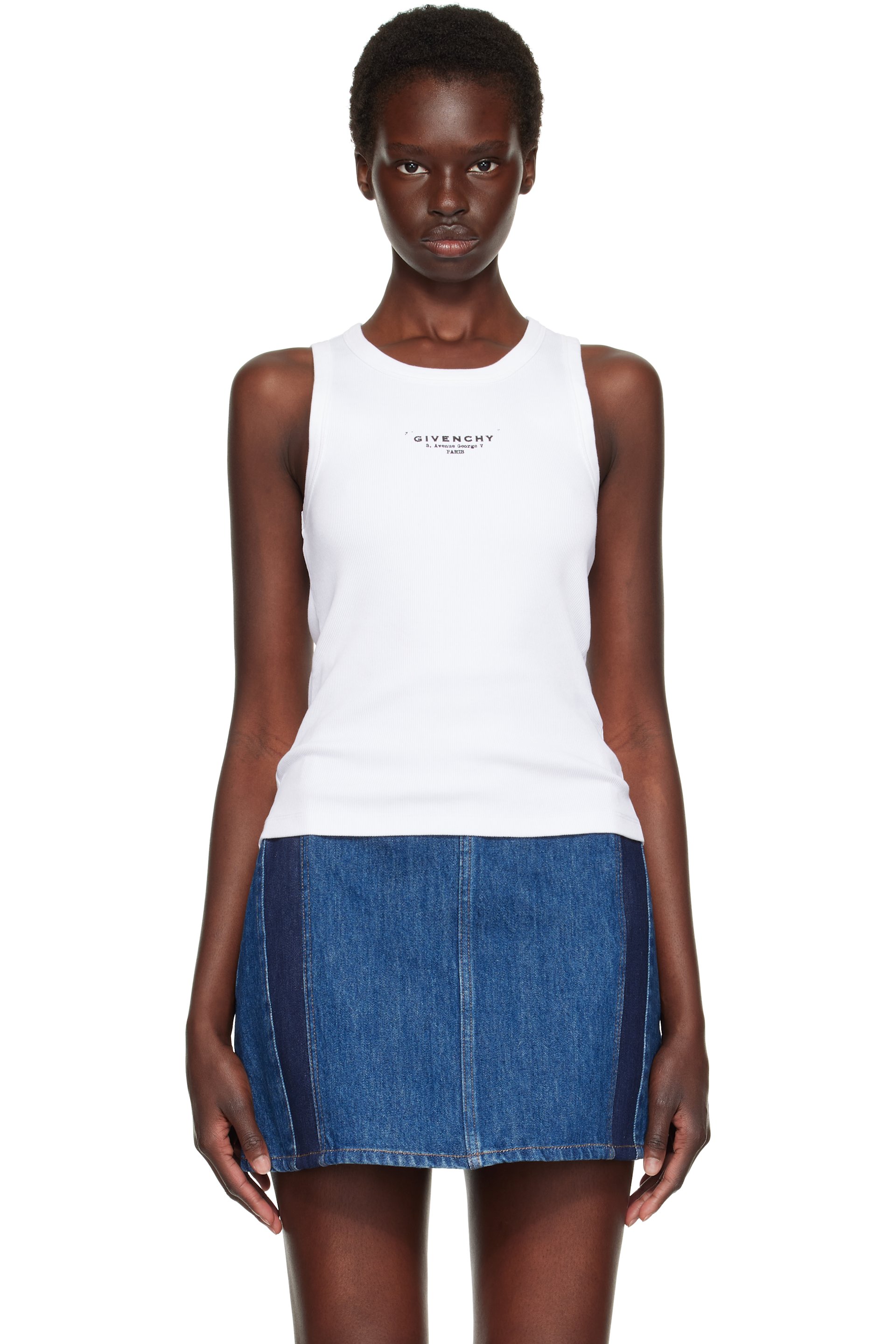 Givenchy - Débardeur ajusté blanc à logo