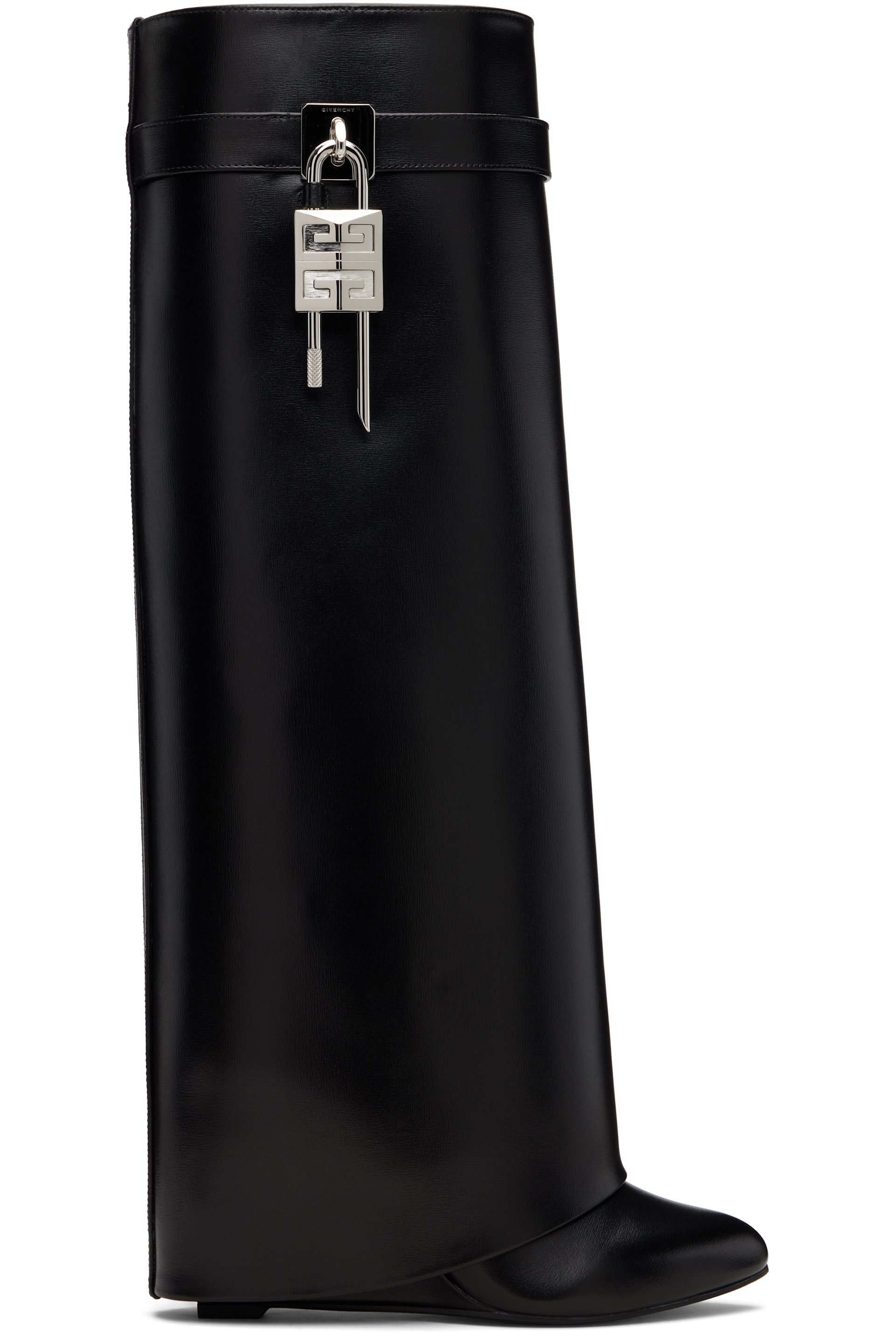 Givenchy - Black Shark Lock Tall Boots