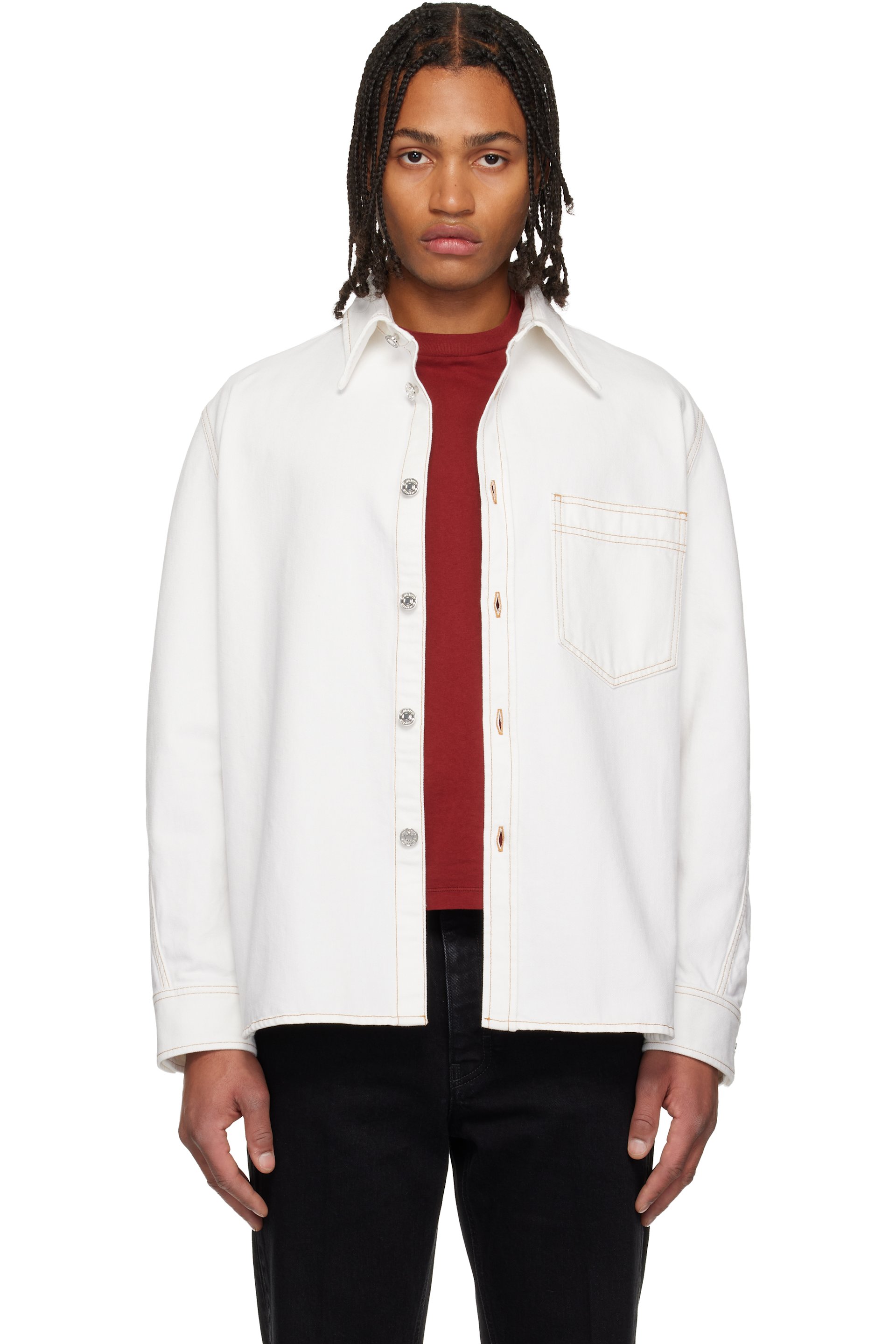 Givenchy - White Couture Seam Overshirt