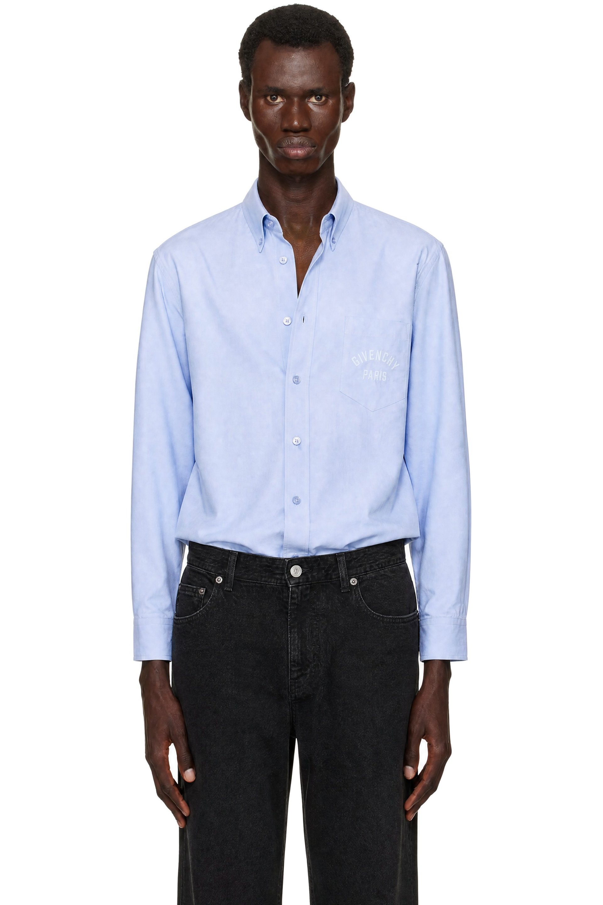 Givenchy - Blue Classic Fit Button Down Shirt