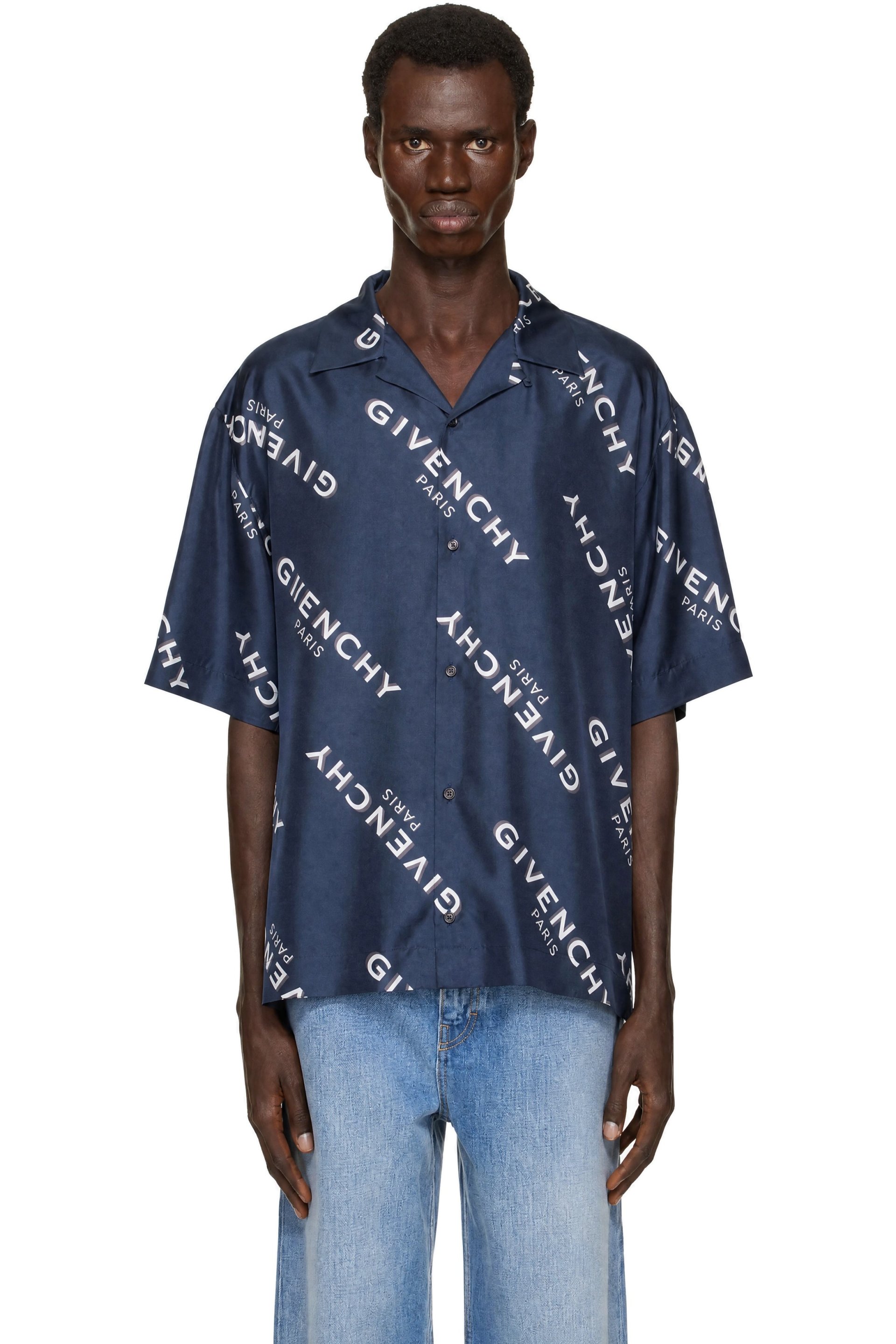 Givenchy - Navy Bowling Shirt
