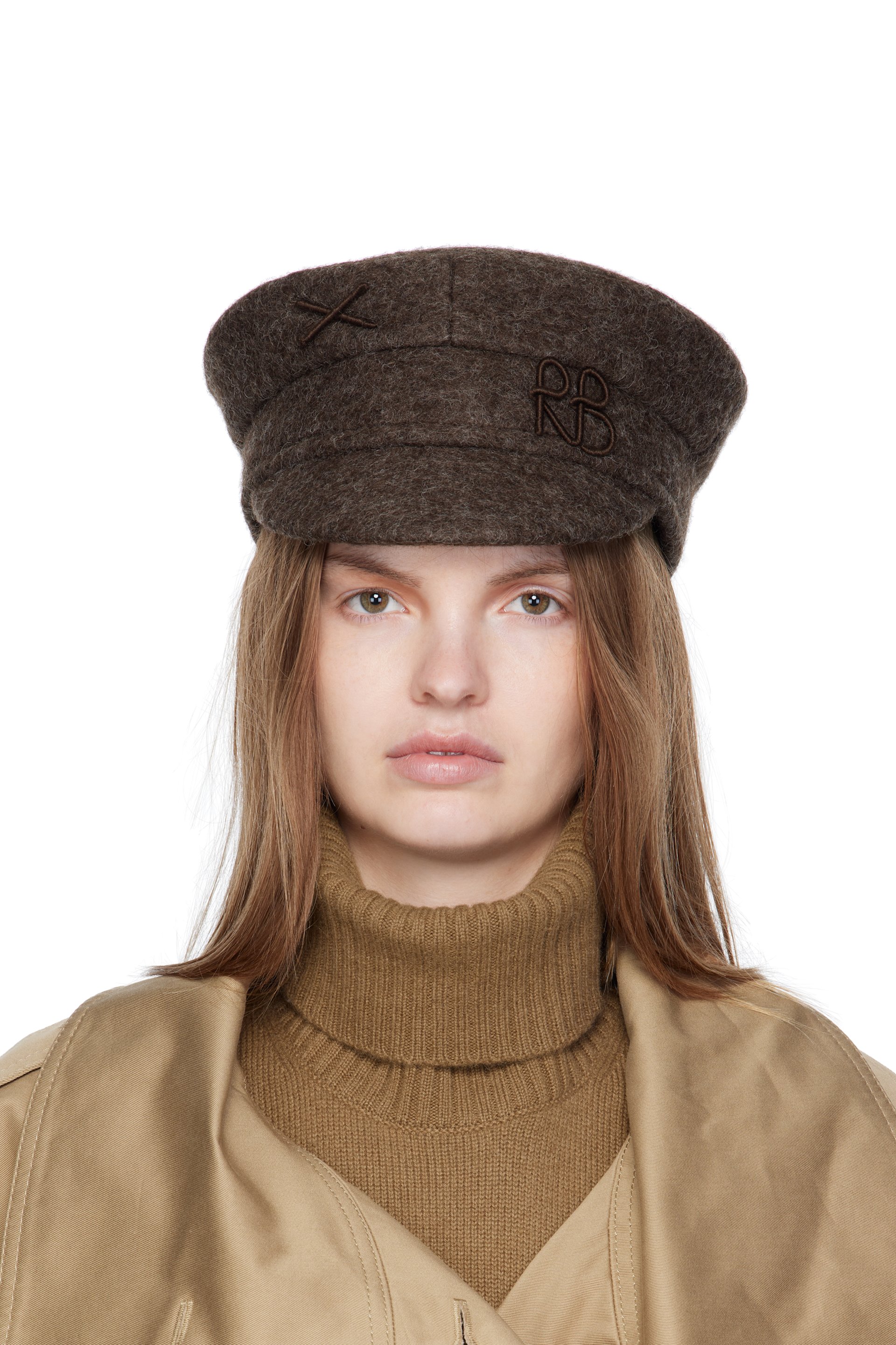 Ruslan Baginskiy - Brown Logo-Embellished Baker Boy Cap