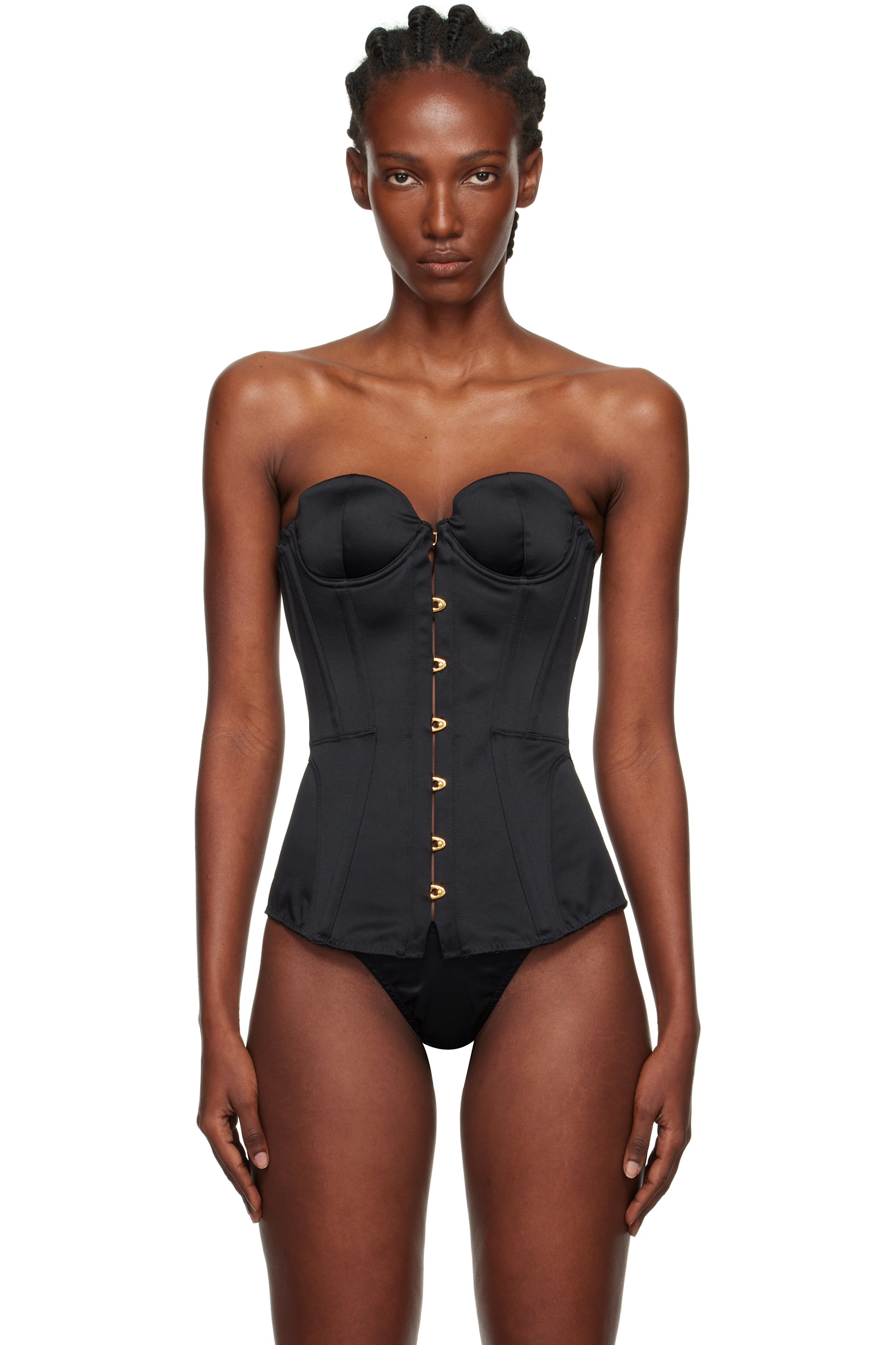 Agent Provocateur - Black Mercy Satin Corset