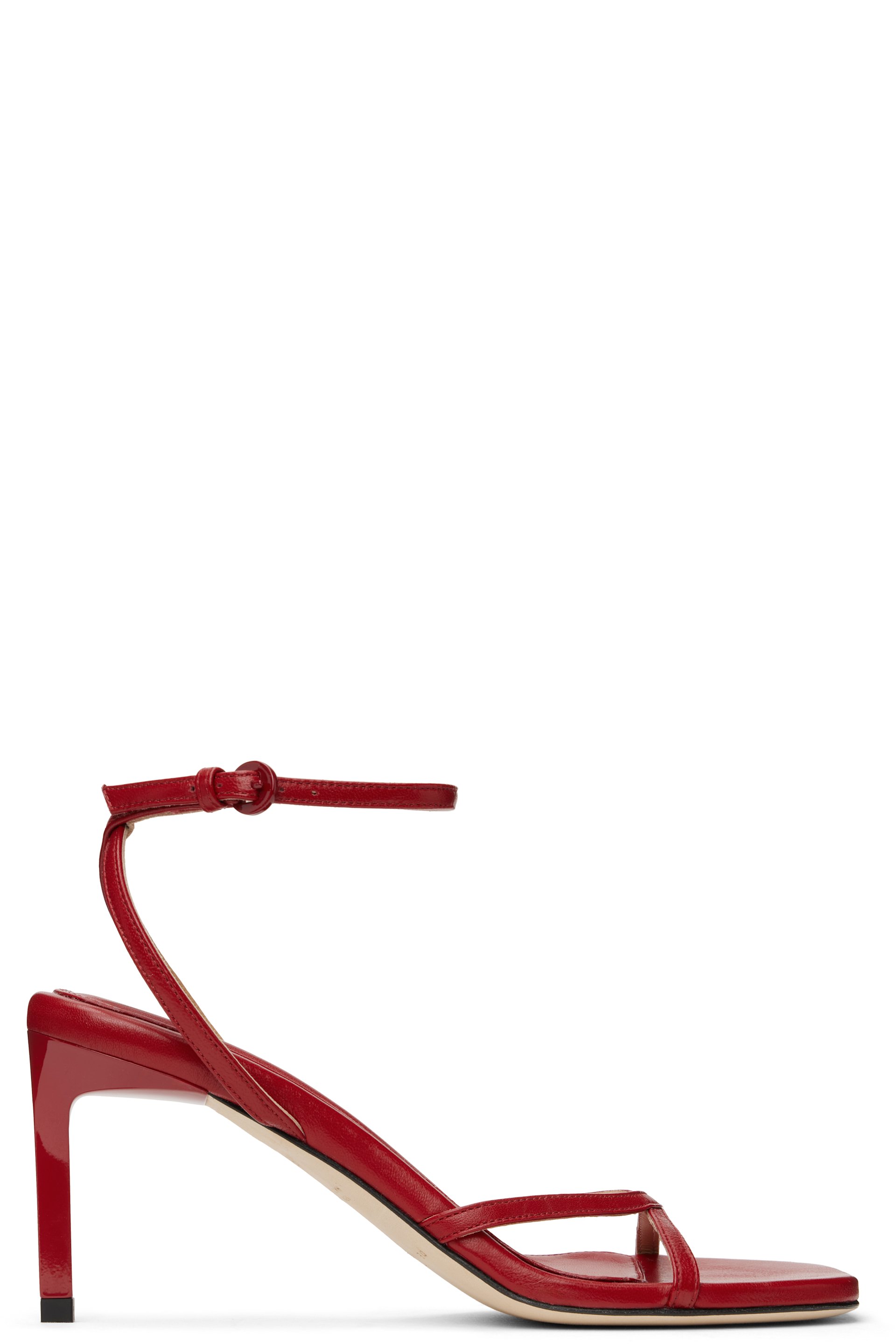 Dear Frances - Sandales à talon Criss rouges en cuir