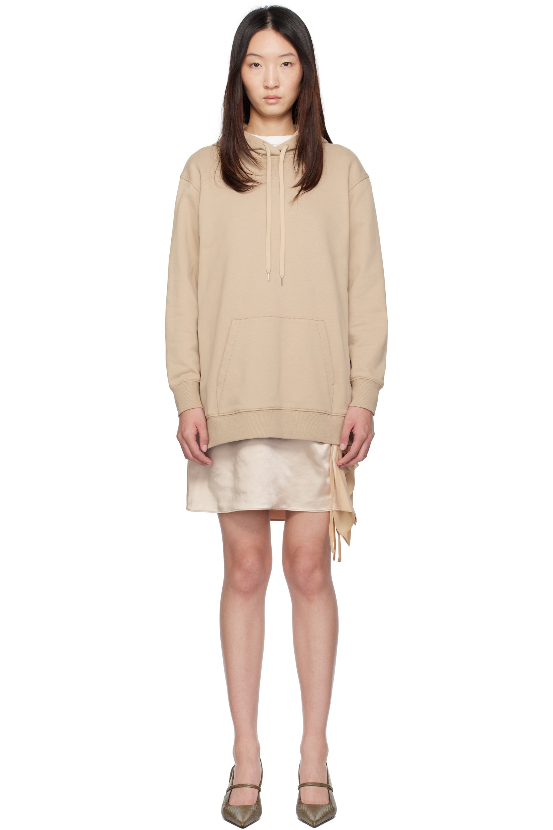 3.1 Phillip Lim - Ensemble de pull à capuche et robe courte beige