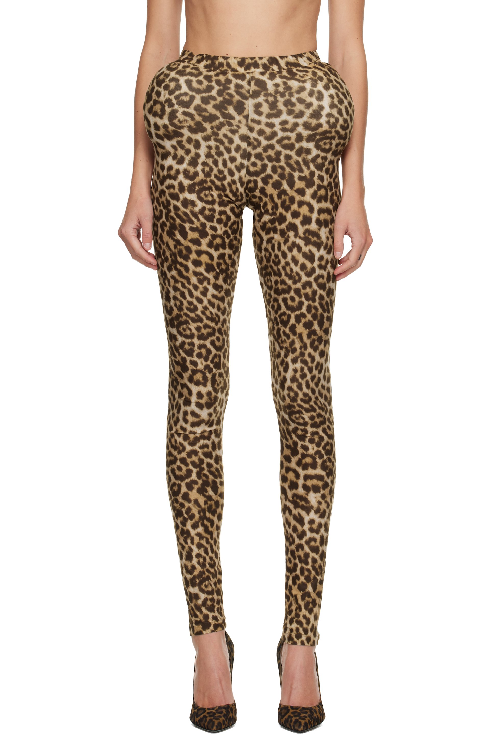 Duran Lantink - Legging beige en jersey à rembourrages