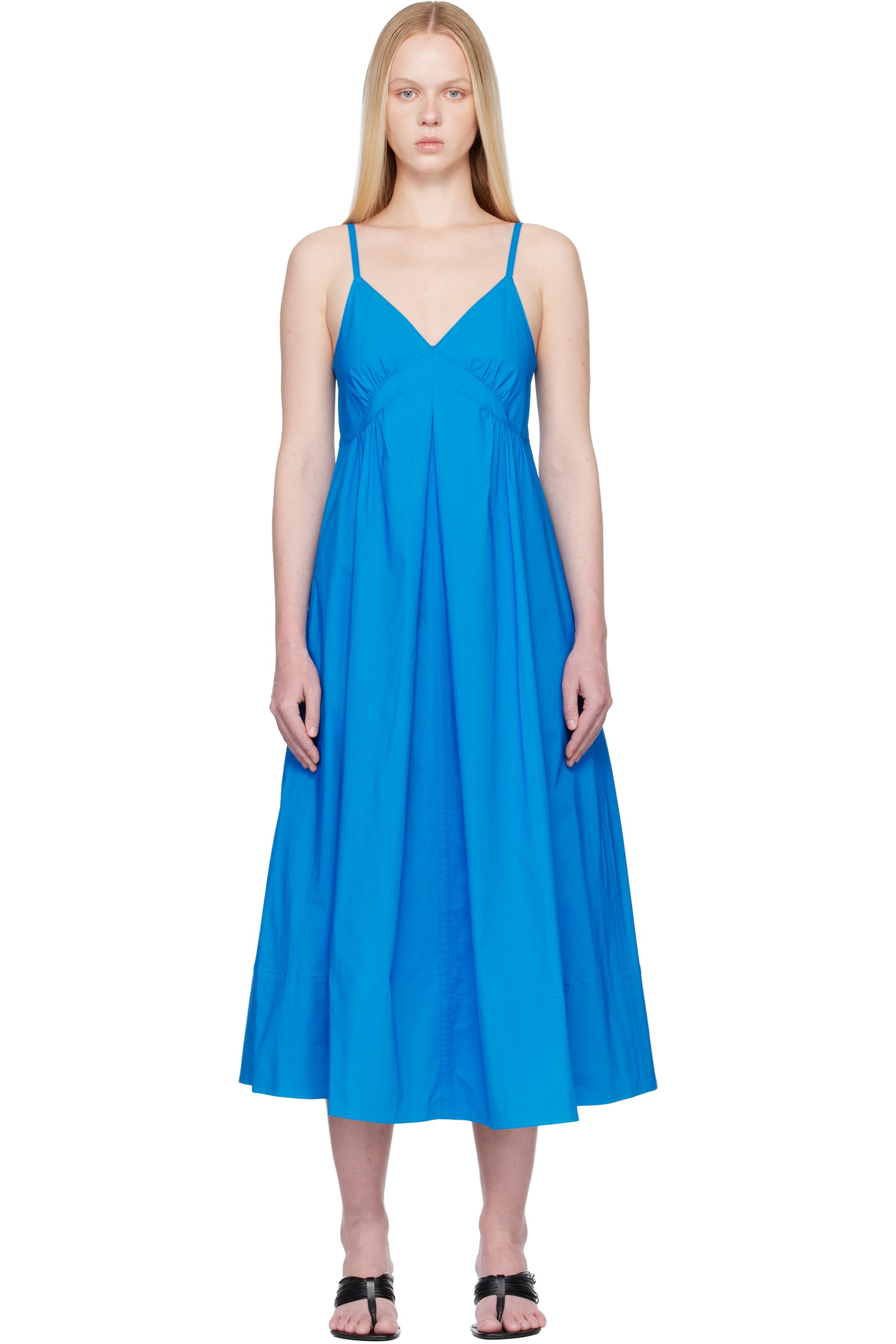 Proenza Schouler - Robe midi Barker bleue - White Label