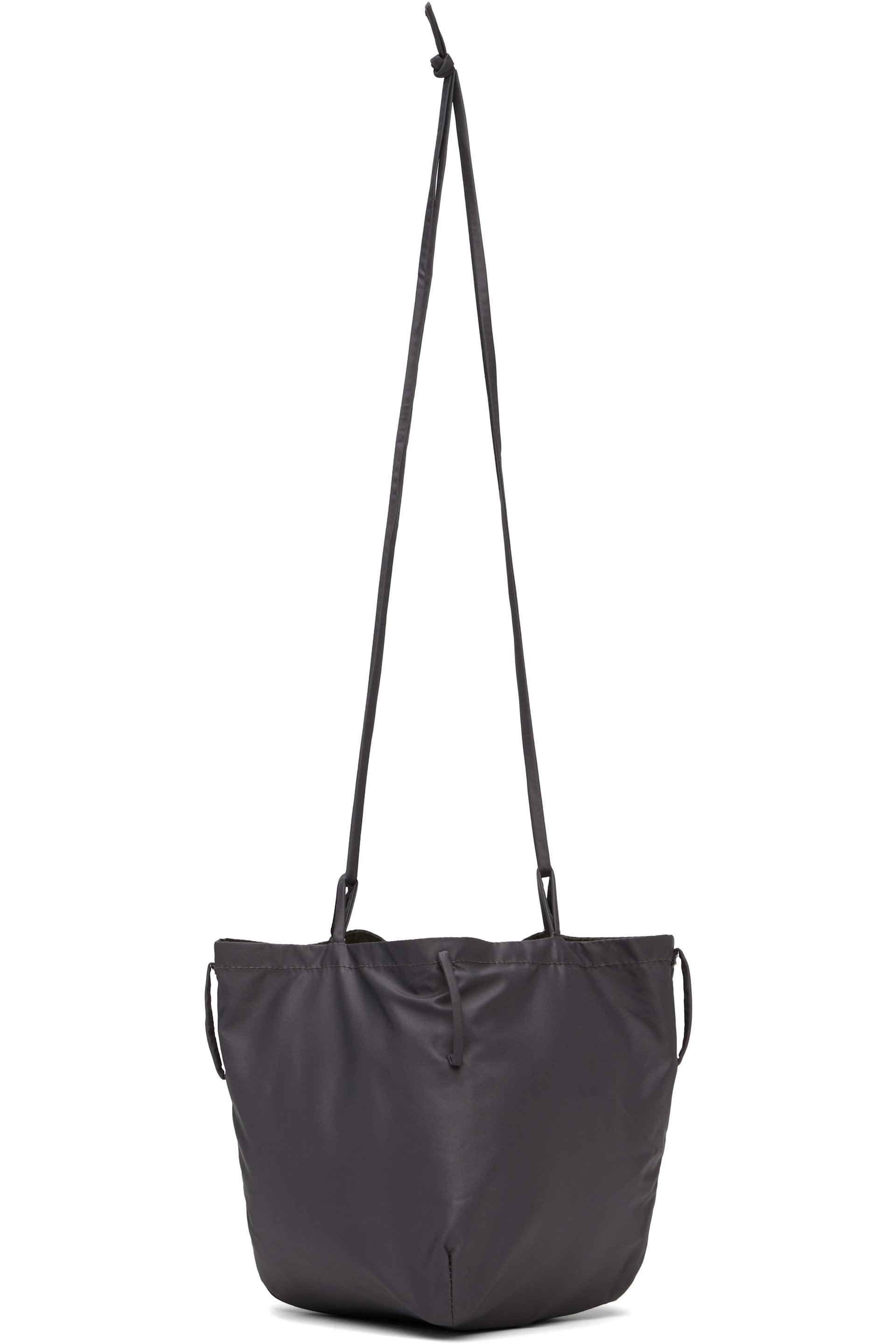 BAMBOU ROGER KWONG - Gray Satin Silk Adjustable Pouch