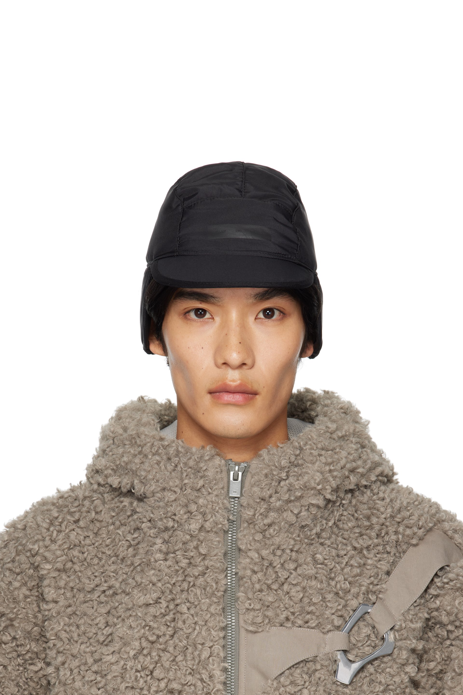 Heliot emil キャップ HELIOT EMIL: ブラック Ophitic リバーシブル キャップ | SSENSE 日本