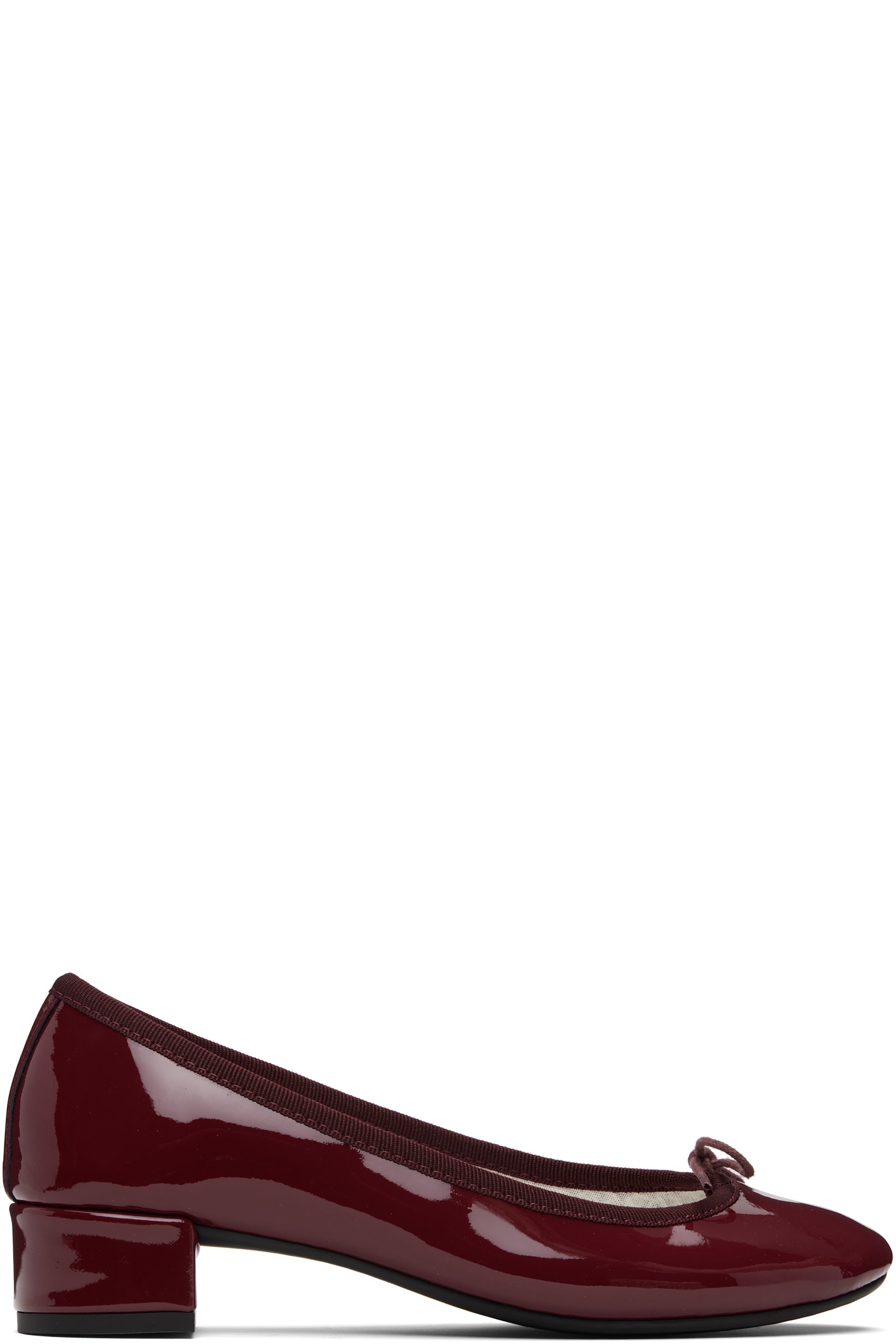 Repetto - Chaussures à talon Camille bourgogne à empiècement en caoutchouc