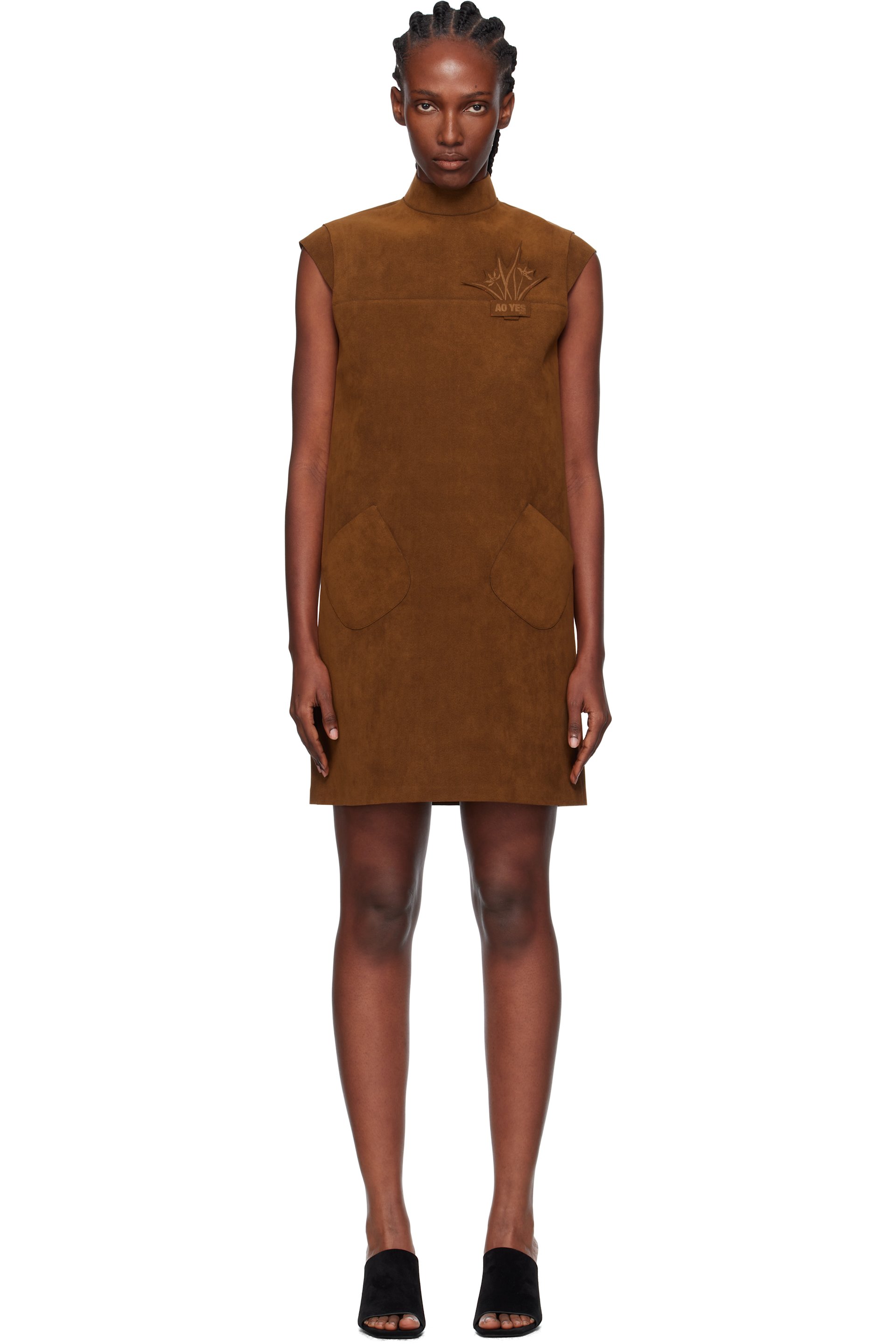 suede mini dress brown Kellie Faux Suede Mini Dress main image 1