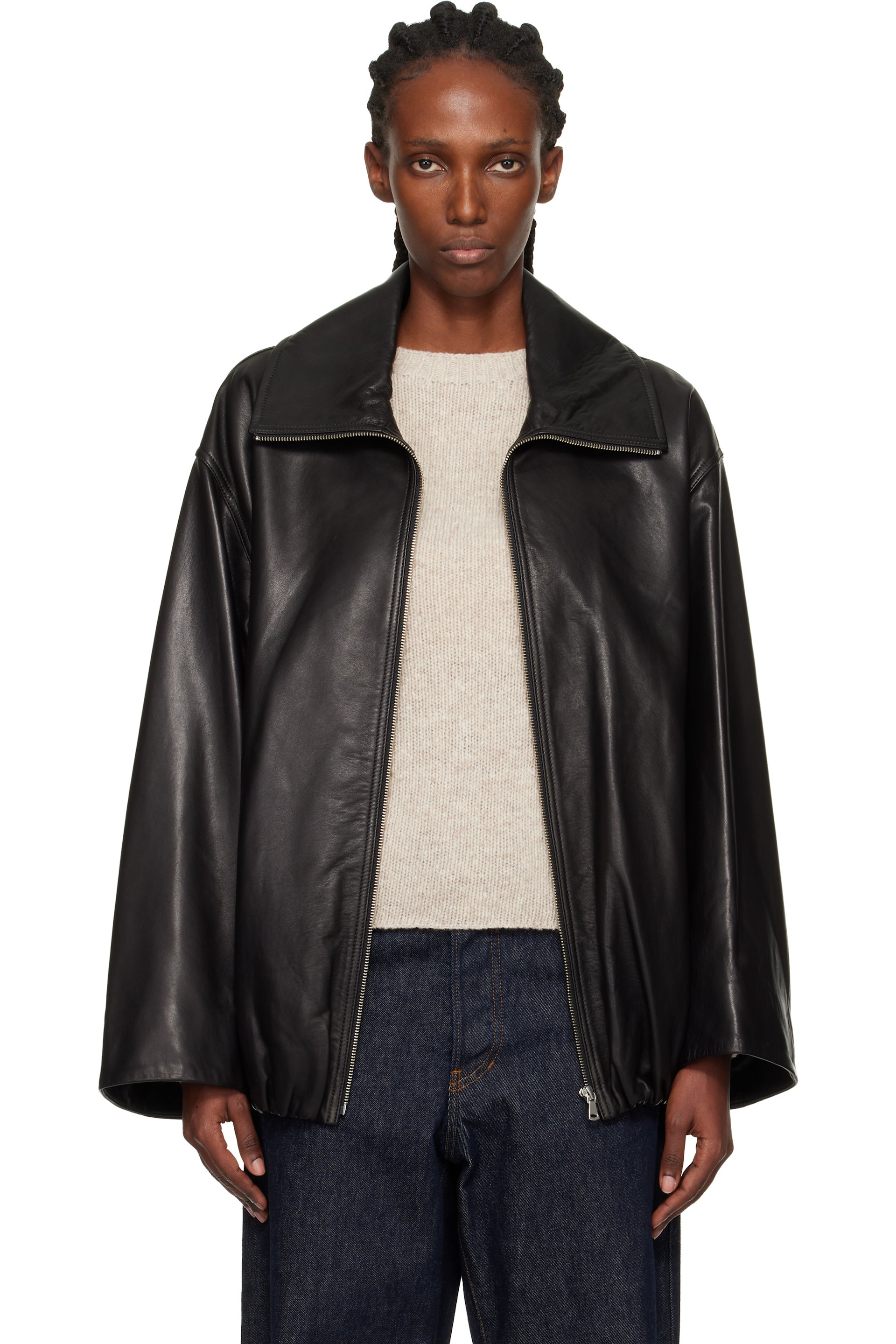 Nour Hammour - Blouson Noah Easy noir en cuir