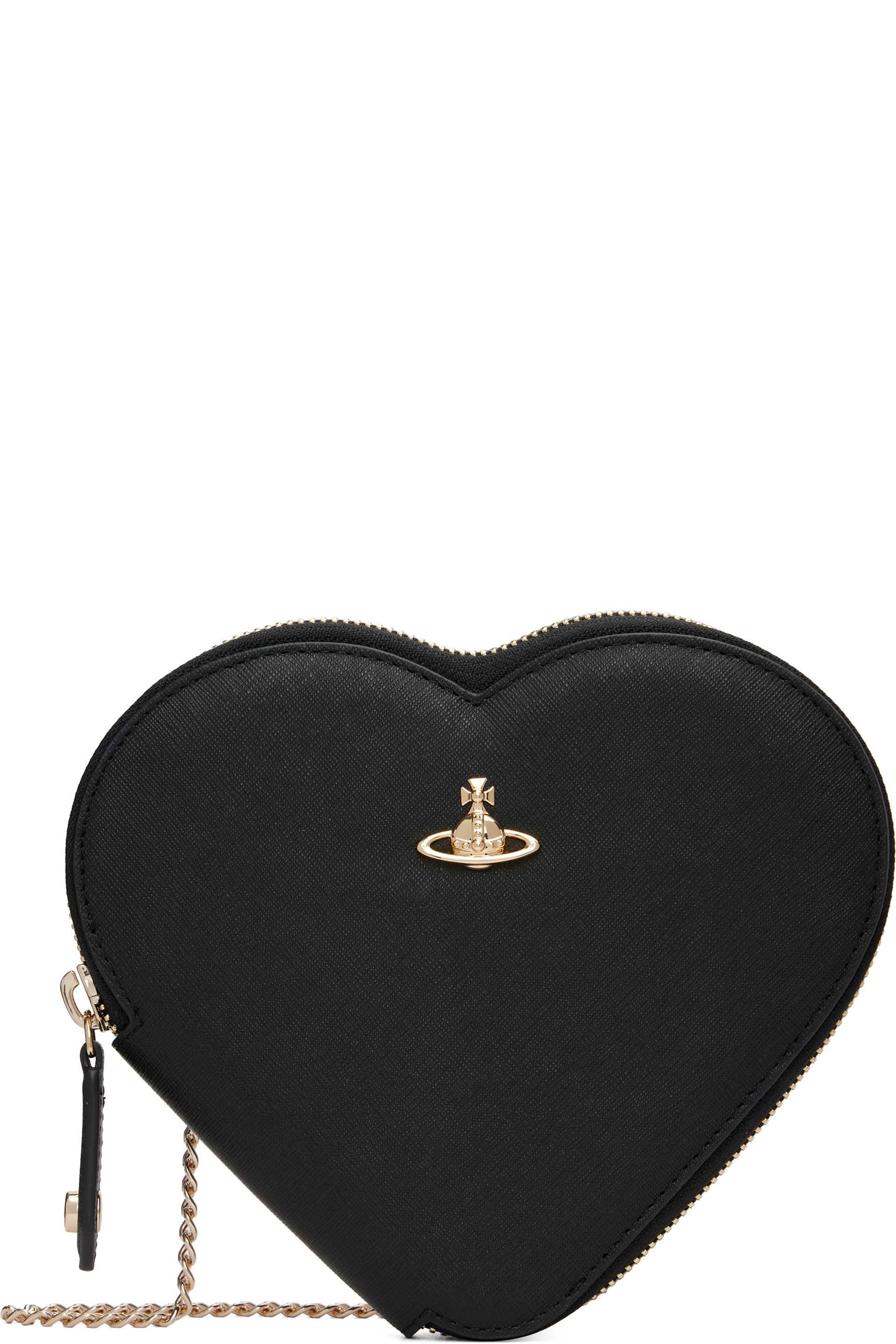Vivienne Westwood - Sac en forme de cœur noir à bandoulière