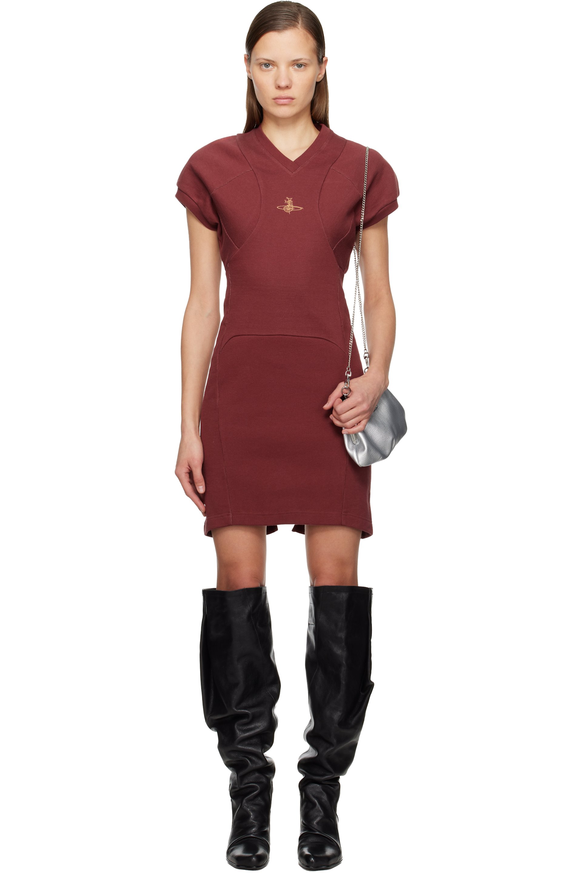 Vivienne Westwood - Robe courte Pourpoint rouge de style football