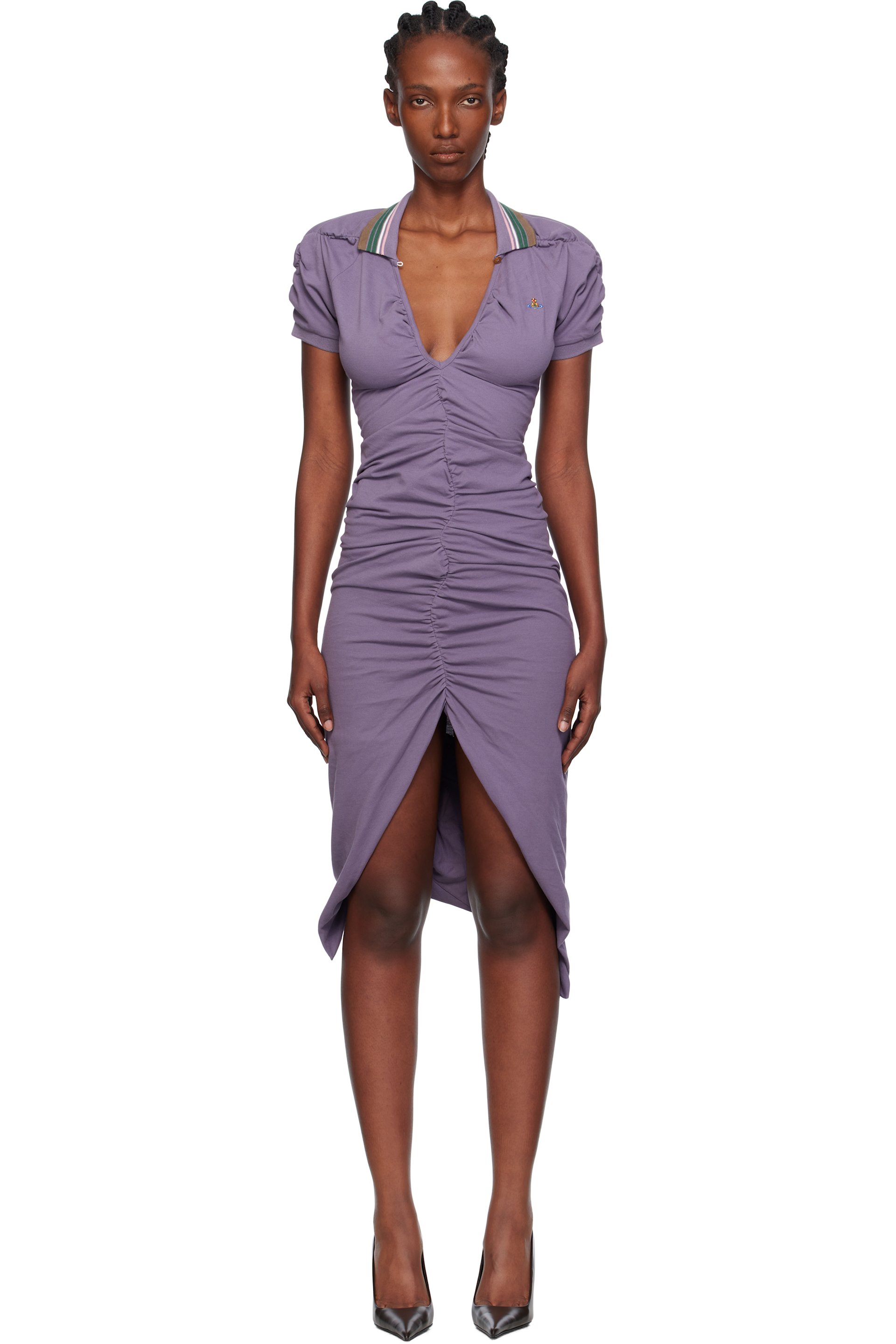 Vivienne Westwood - Robe midi Pulling mauve
