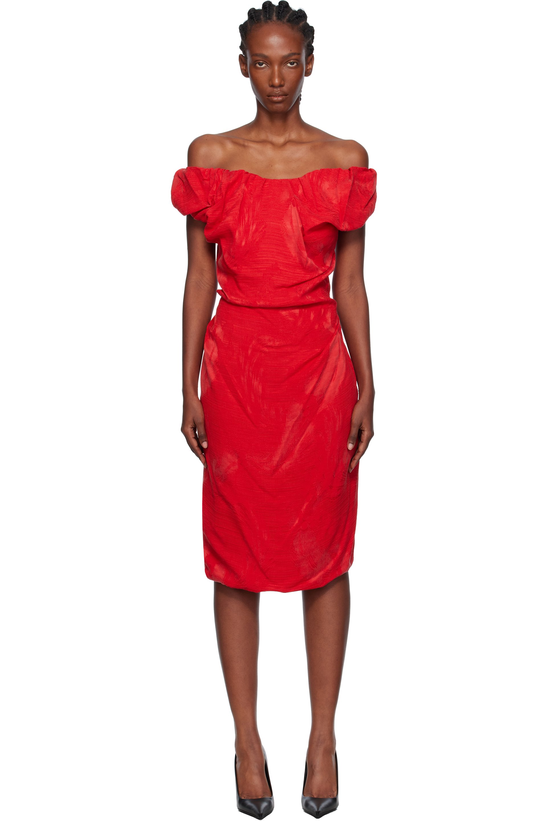 Vivienne Westwood - Robe midi Ginnie Amber rouge