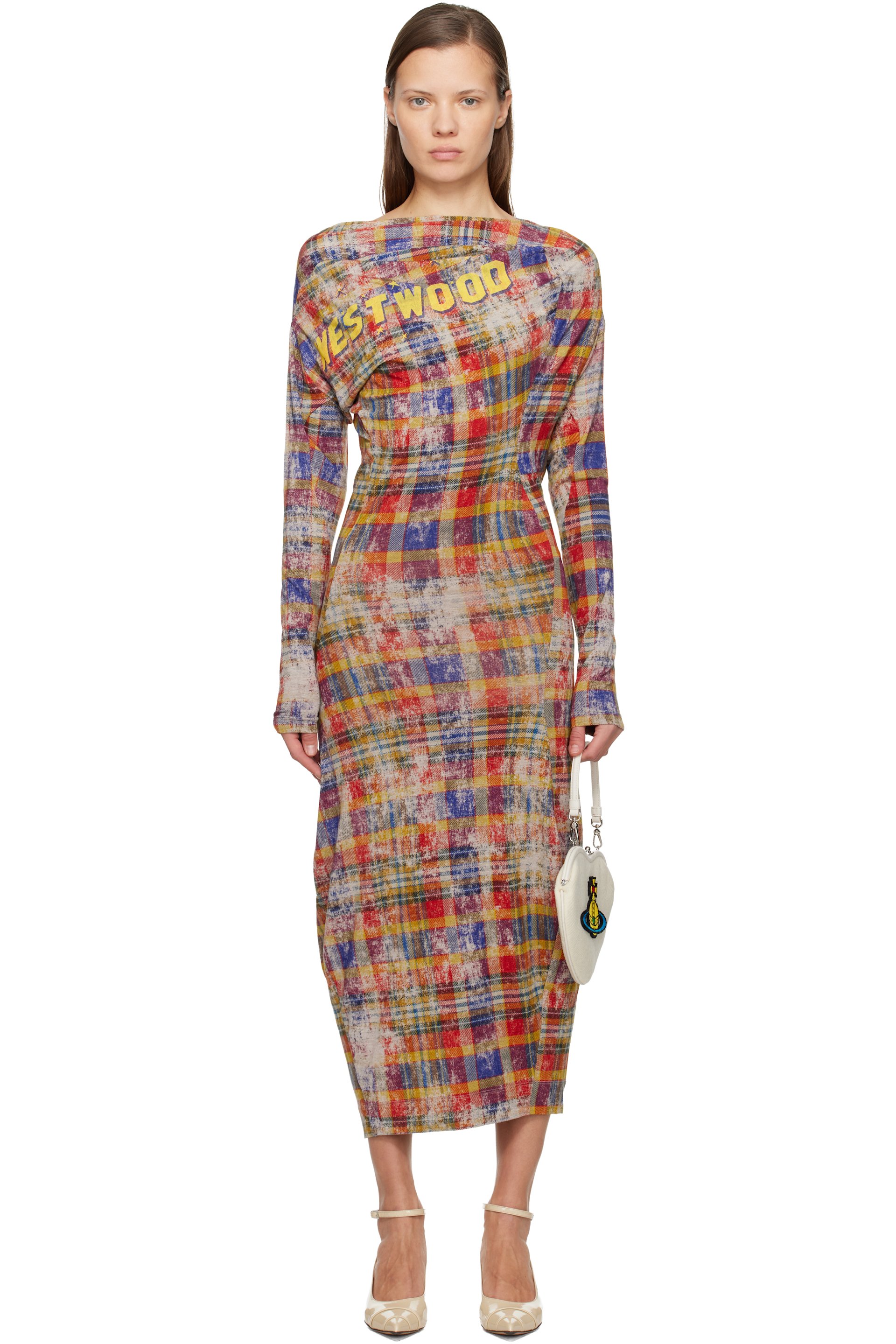 Vivienne Westwood - Robe midi à manches longues Superbo multicolore