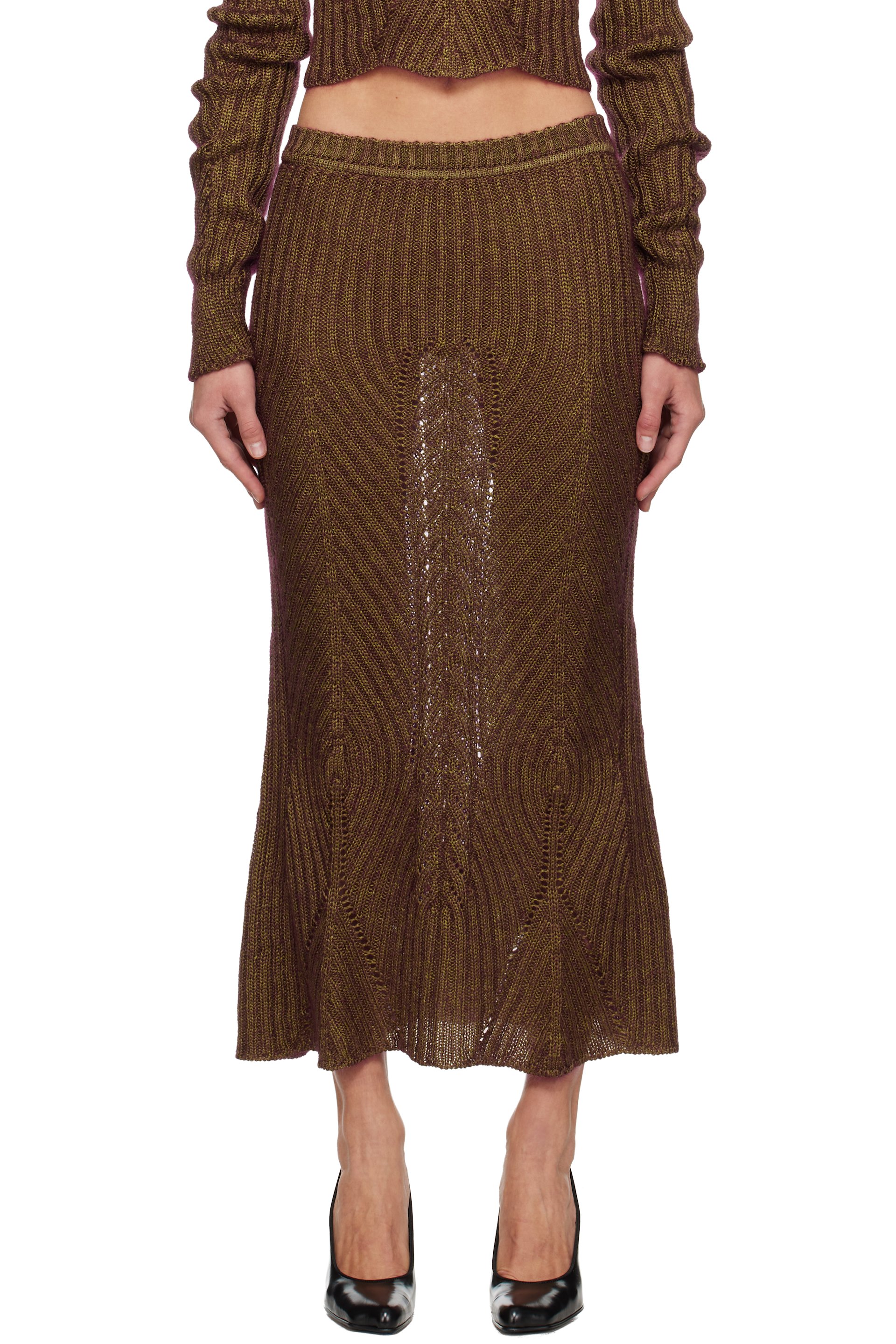 Vivienne Westwood - Jupe longue Mary brun