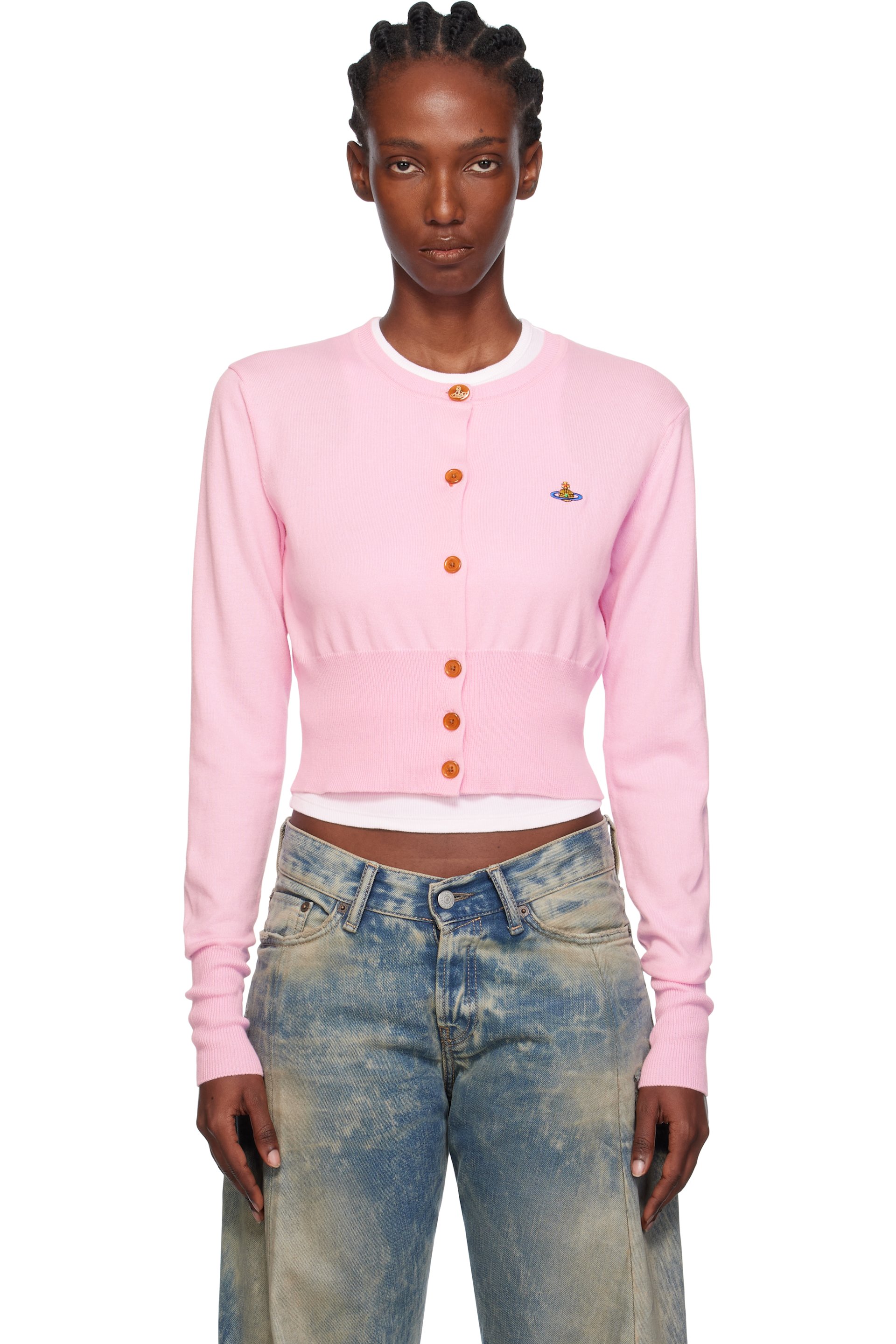 Vivienne Westwood - Cardigan écourté Bea rose